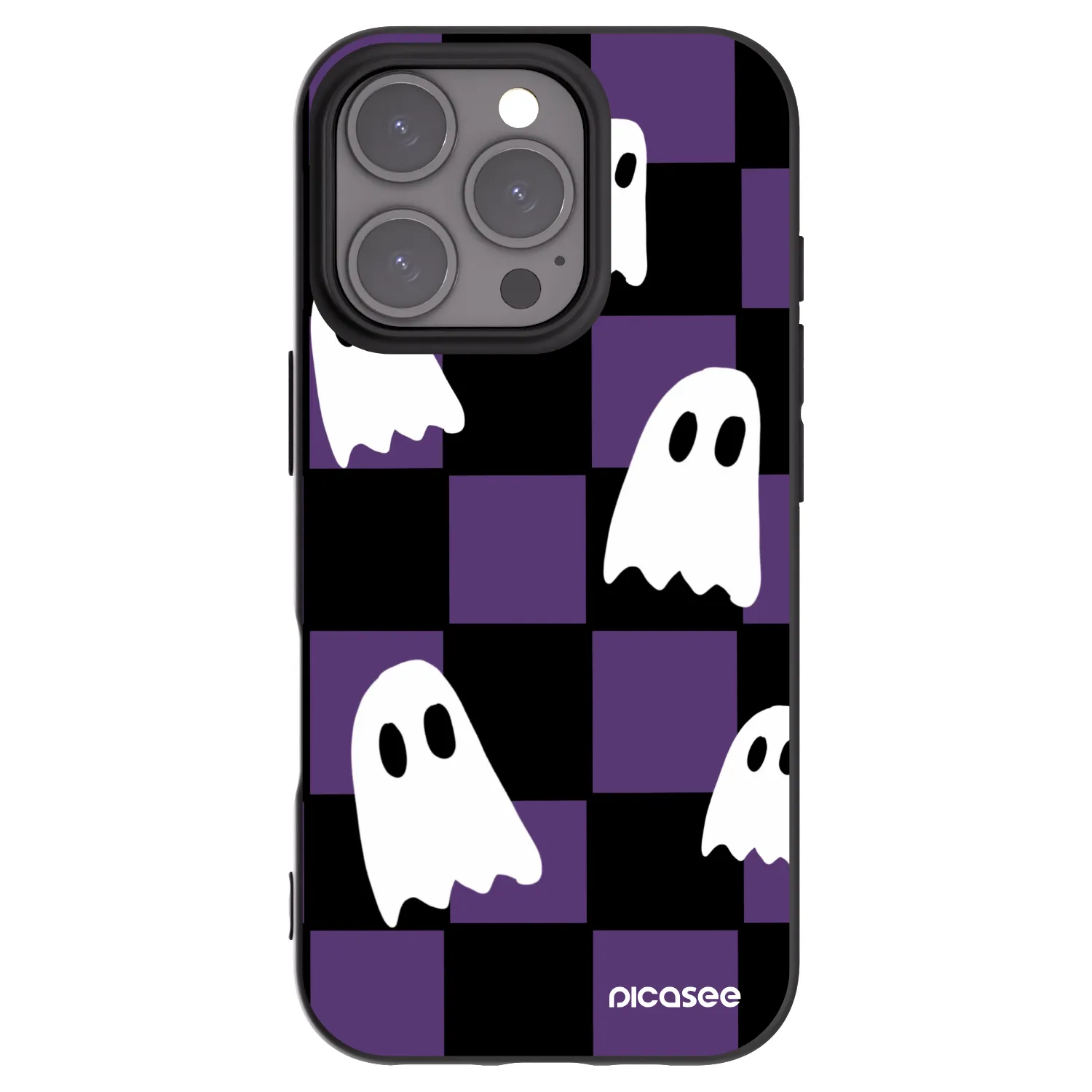 Picasee Μαύρη θήκη σιλικόνης για Apple iPhone 16 Pro - Ghosts