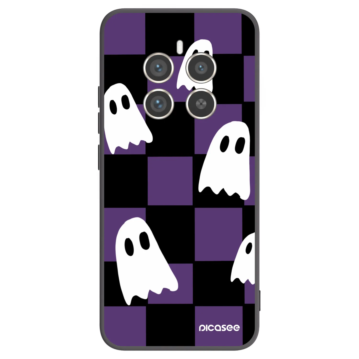 Picasee Μαύρη θήκη σιλικόνης για Realme 12 Pro 5G - Ghosts