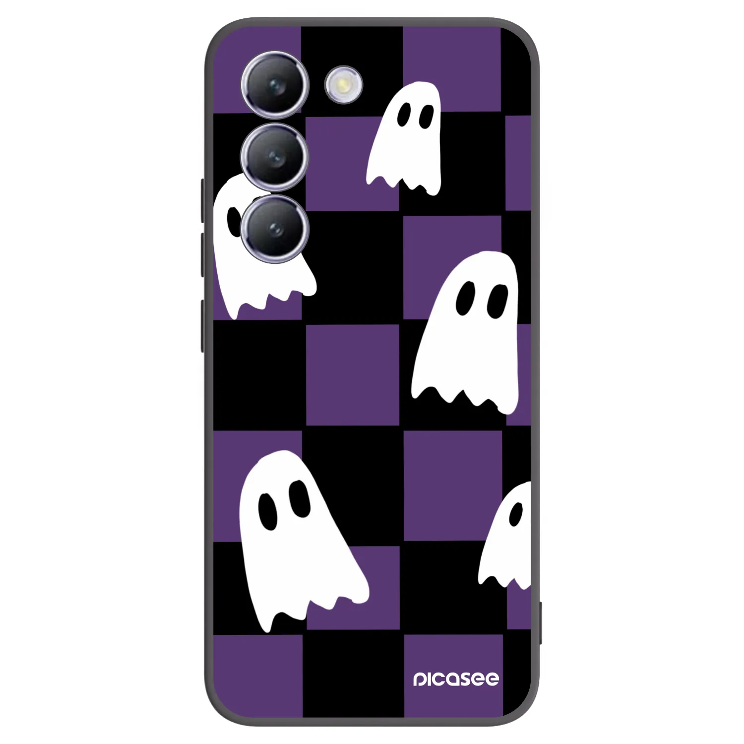 Picasee Μαύρη θήκη σιλικόνης για Vivo V40 SE 5G - Ghosts