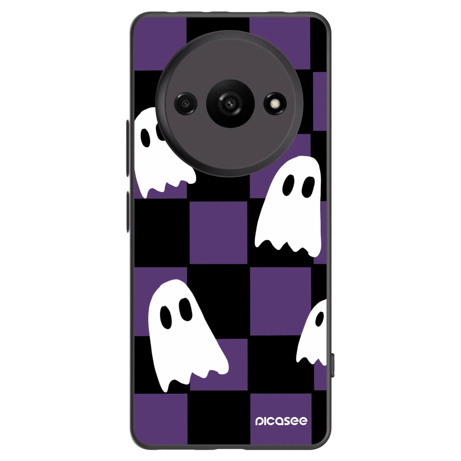 Picasee Μαύρη θήκη σιλικόνης για Xiaomi Redmi A3 - Ghosts