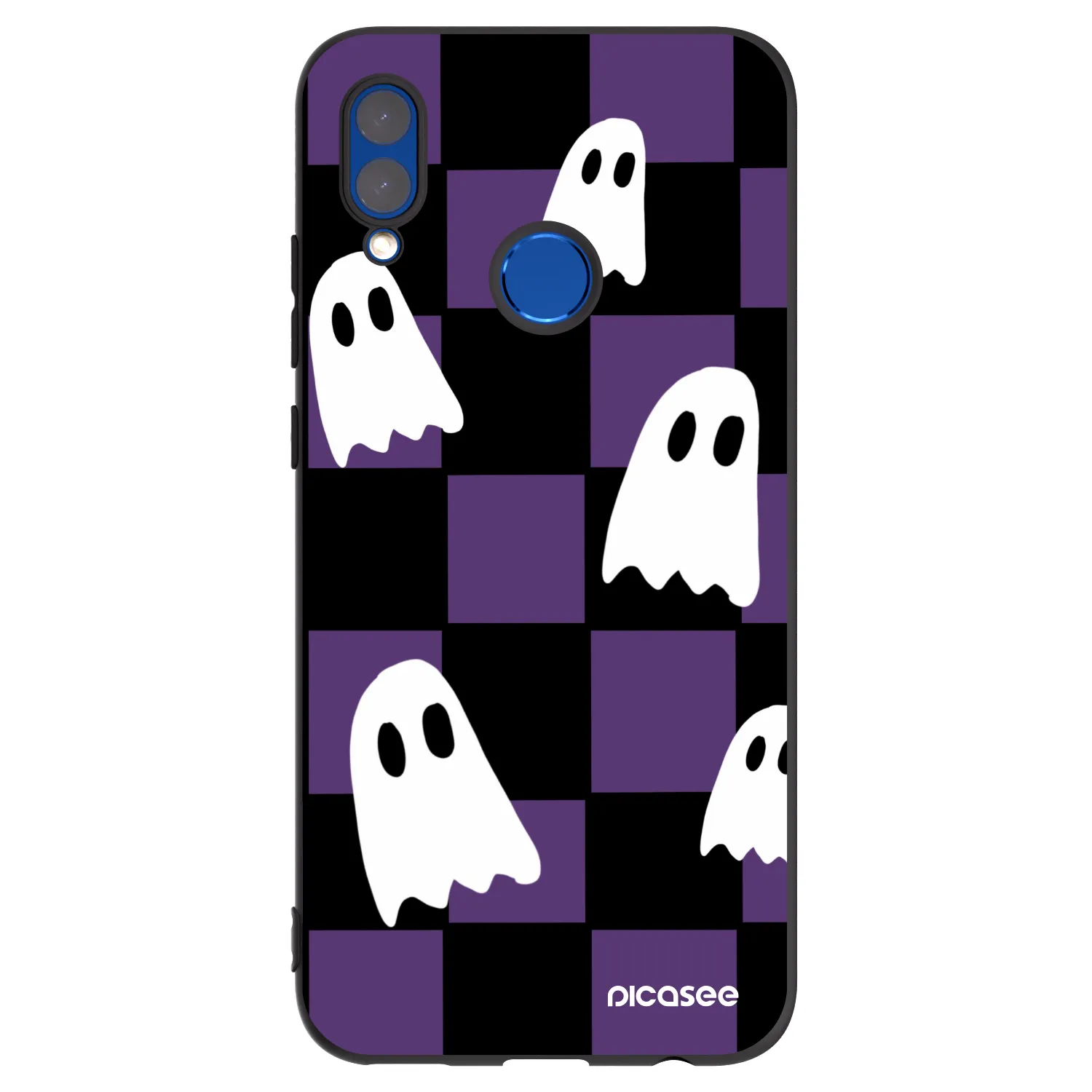 Picasee Μαύρη θήκη σιλικόνης για Honor 10 Lite - Ghosts