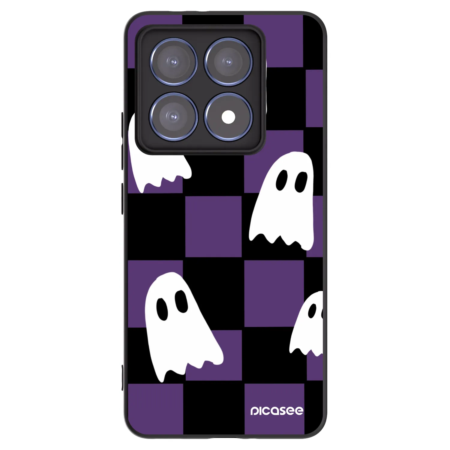 Picasee Μαύρη θήκη σιλικόνης για Xiaomi 14T Pro - Ghosts