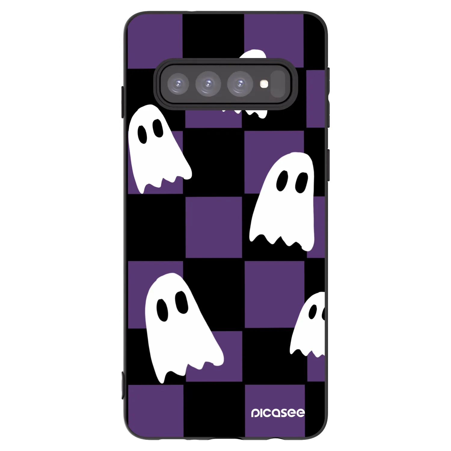Picasee Μαύρη θήκη σιλικόνης για Samsung Galaxy S10 G973 - Ghosts