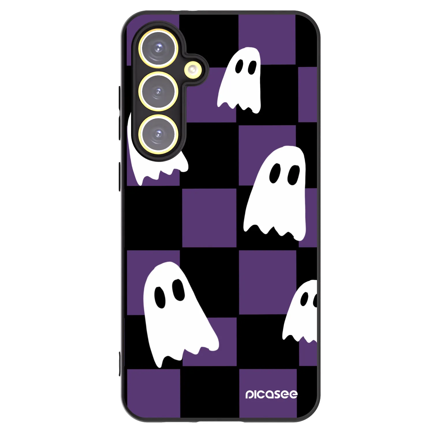 Picasee Μαύρη θήκη σιλικόνης για Samsung Galaxy S24 FE S721B - Ghosts