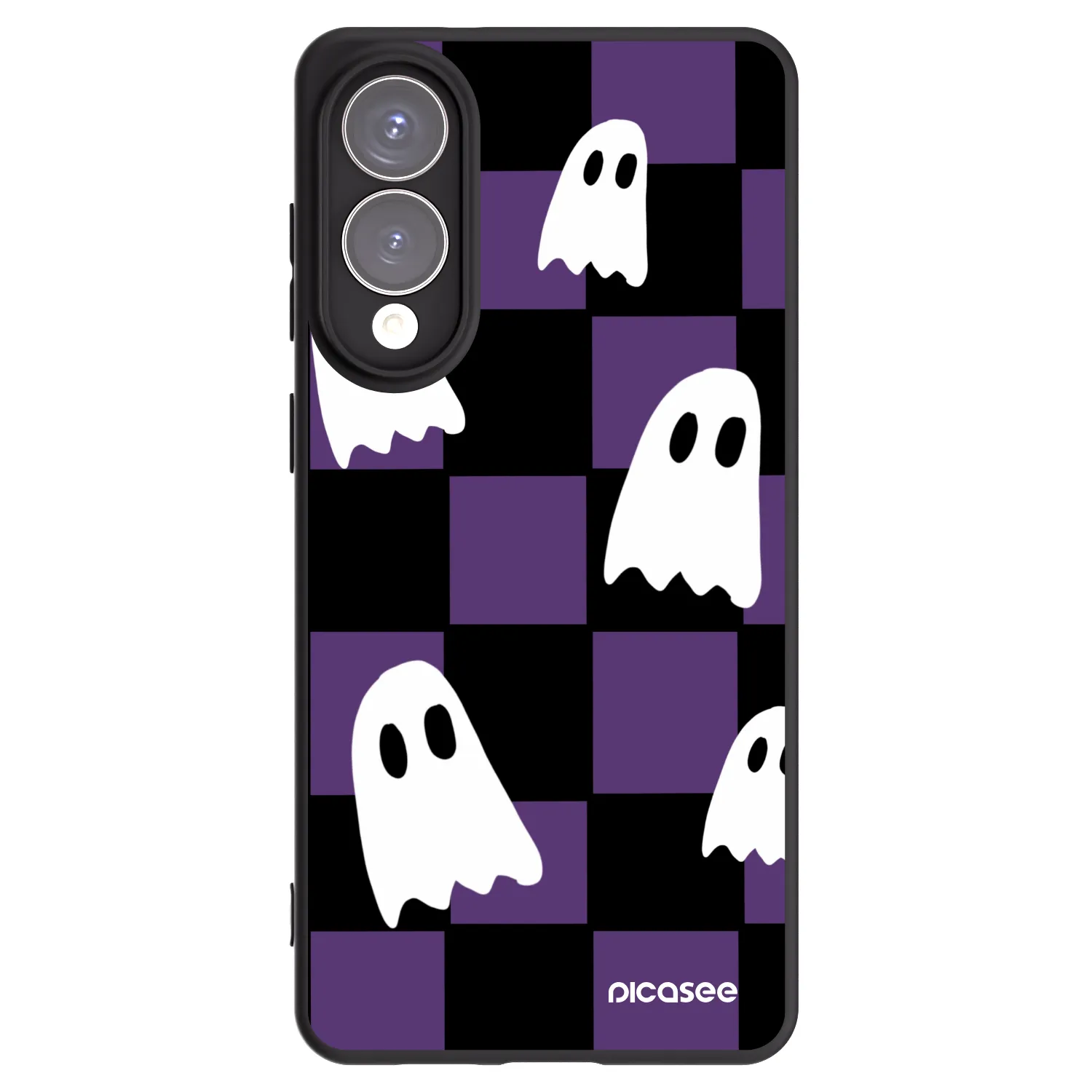 Picasee Μαύρη θήκη σιλικόνης για Samsung Galaxy S25 Edge 5G - Ghosts