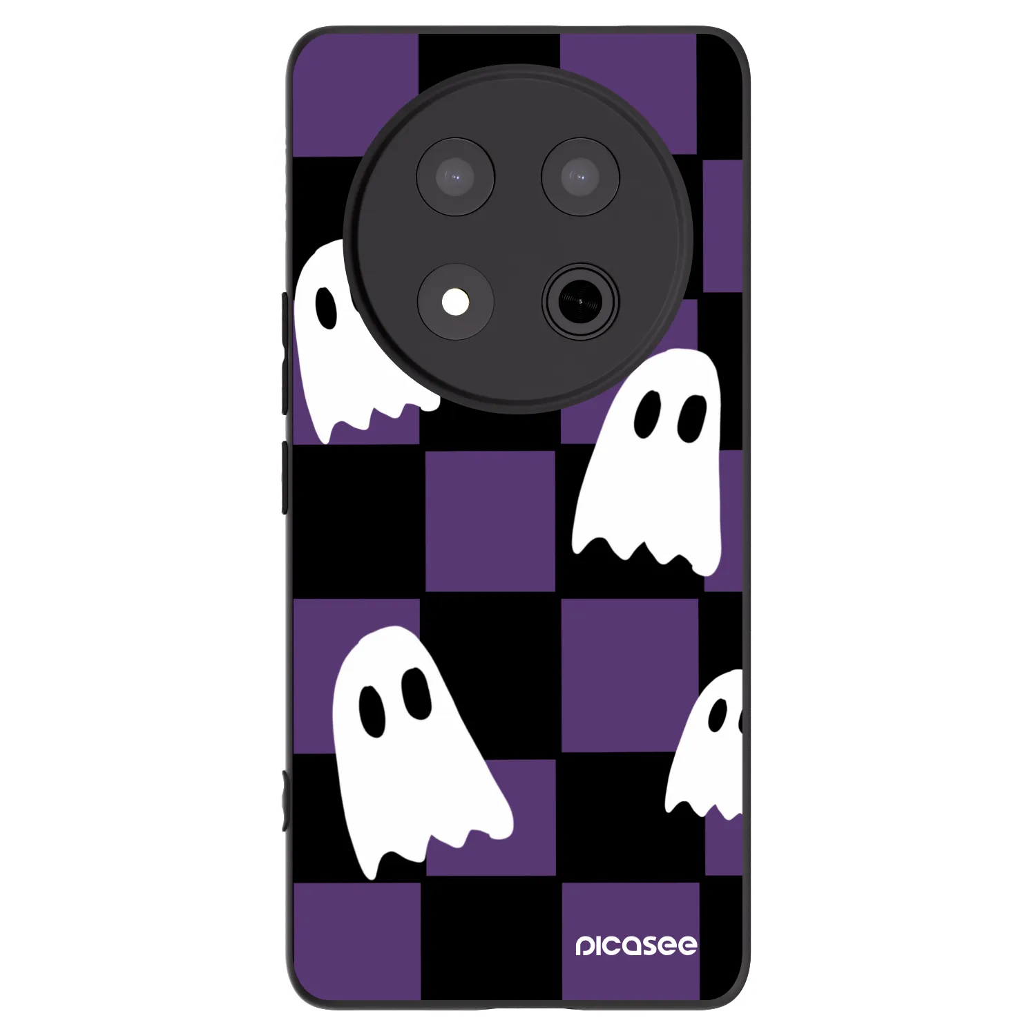 Picasee Μαύρη θήκη σιλικόνης για Honor Magic7 Lite 5G - Ghosts