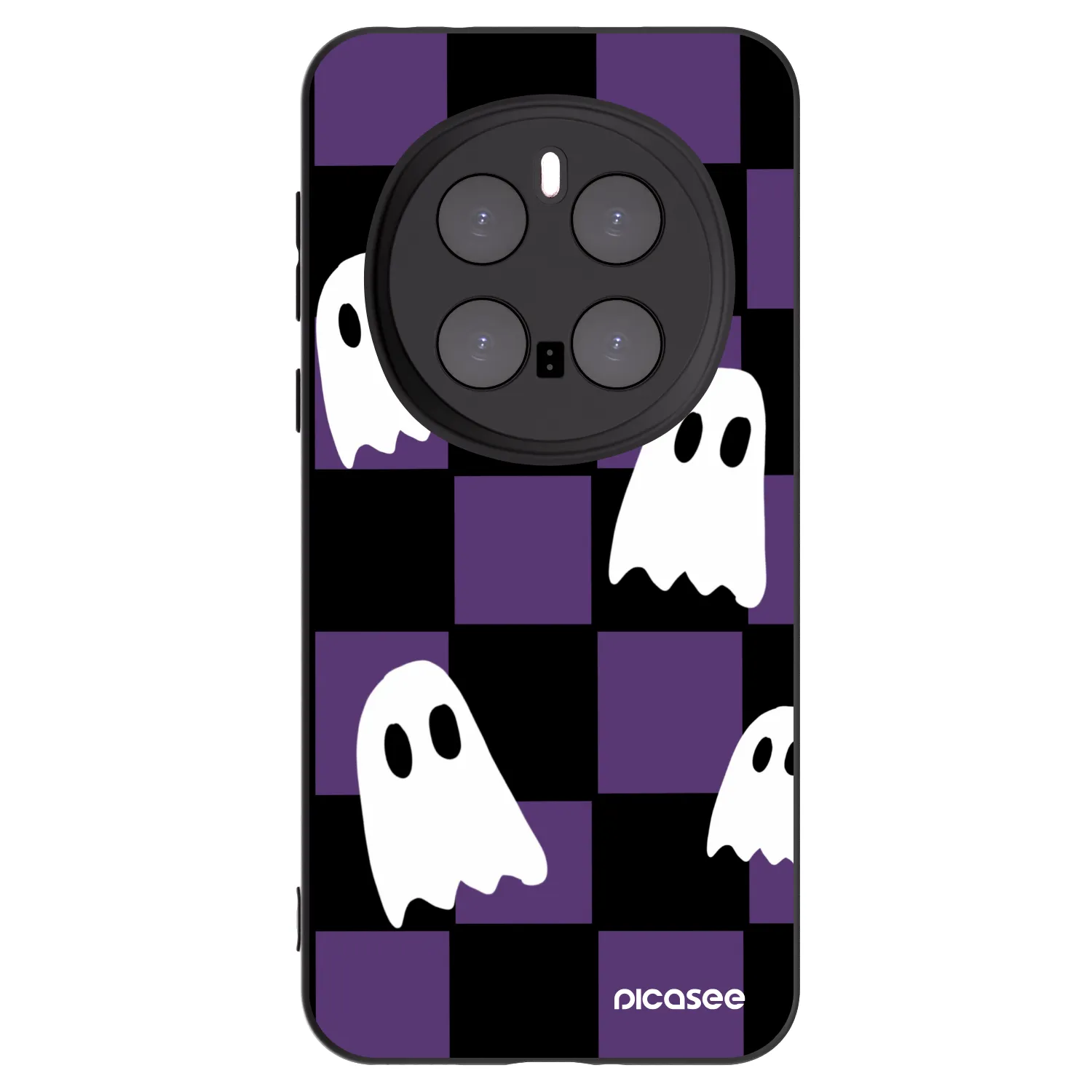 Picasee Μαύρη θήκη σιλικόνης για Honor Magic7 Pro 5G - Ghosts