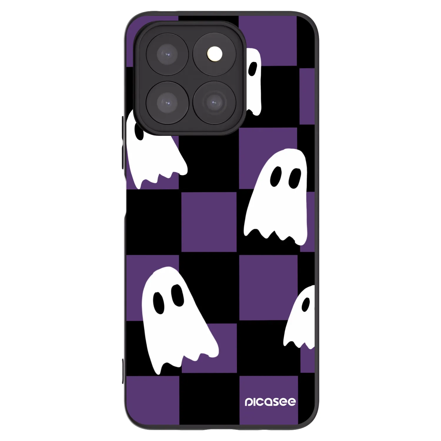 Picasee Μαύρη θήκη σιλικόνης για Honor X8c - Ghosts