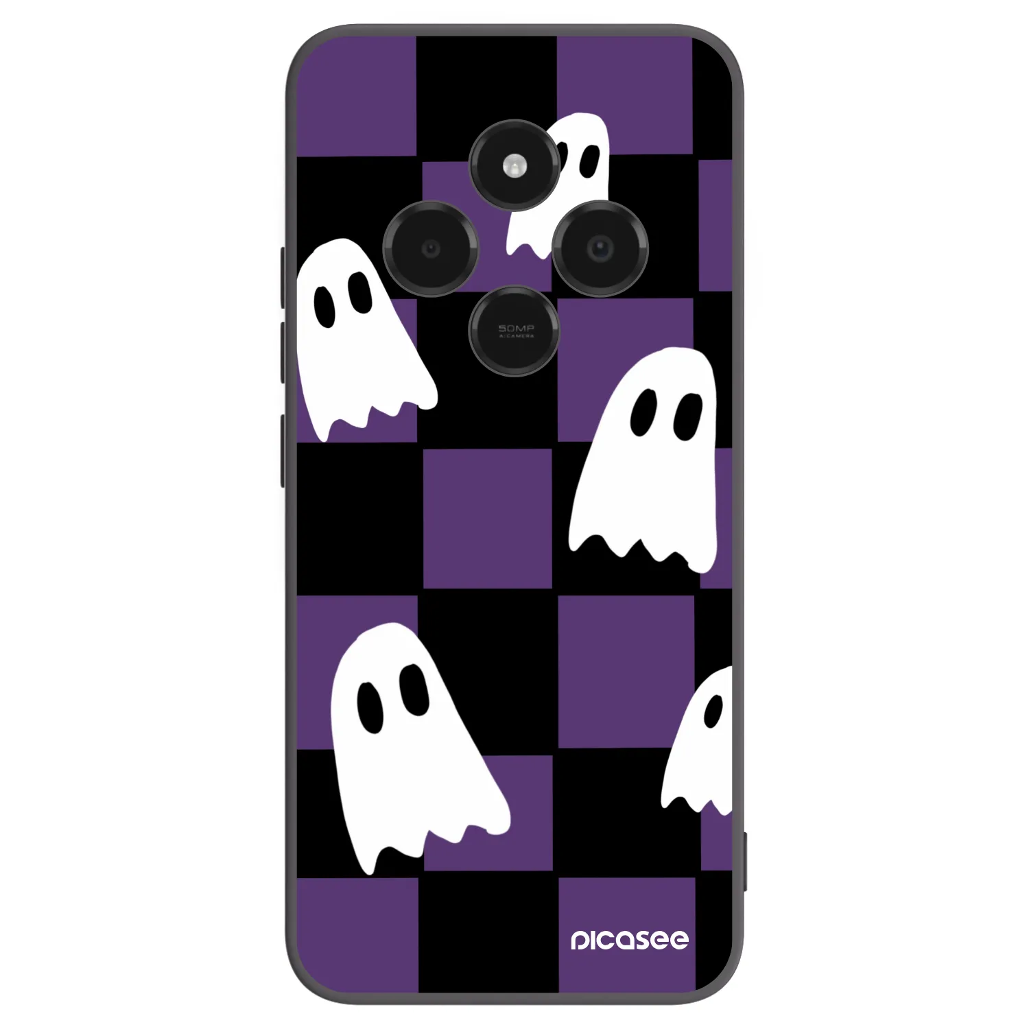 Picasee Μαύρη θήκη σιλικόνης για Xiaomi Poco C75 - Ghosts