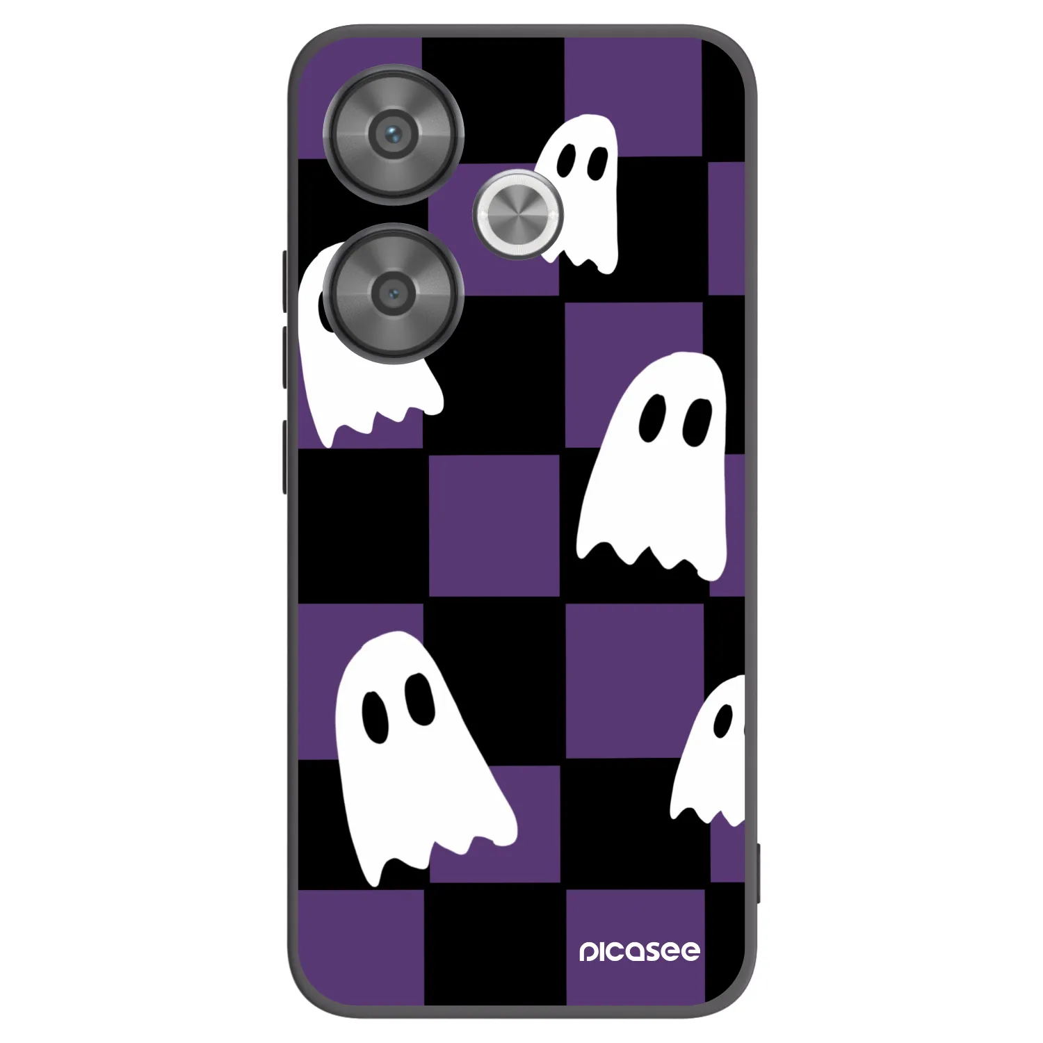 Picasee Μαύρη θήκη σιλικόνης για Xiaomi Poco F6 - Ghosts