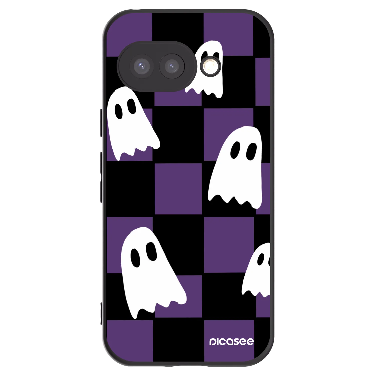 Picasee Μαύρη θήκη σιλικόνης για Google Pixel 9a - Ghosts