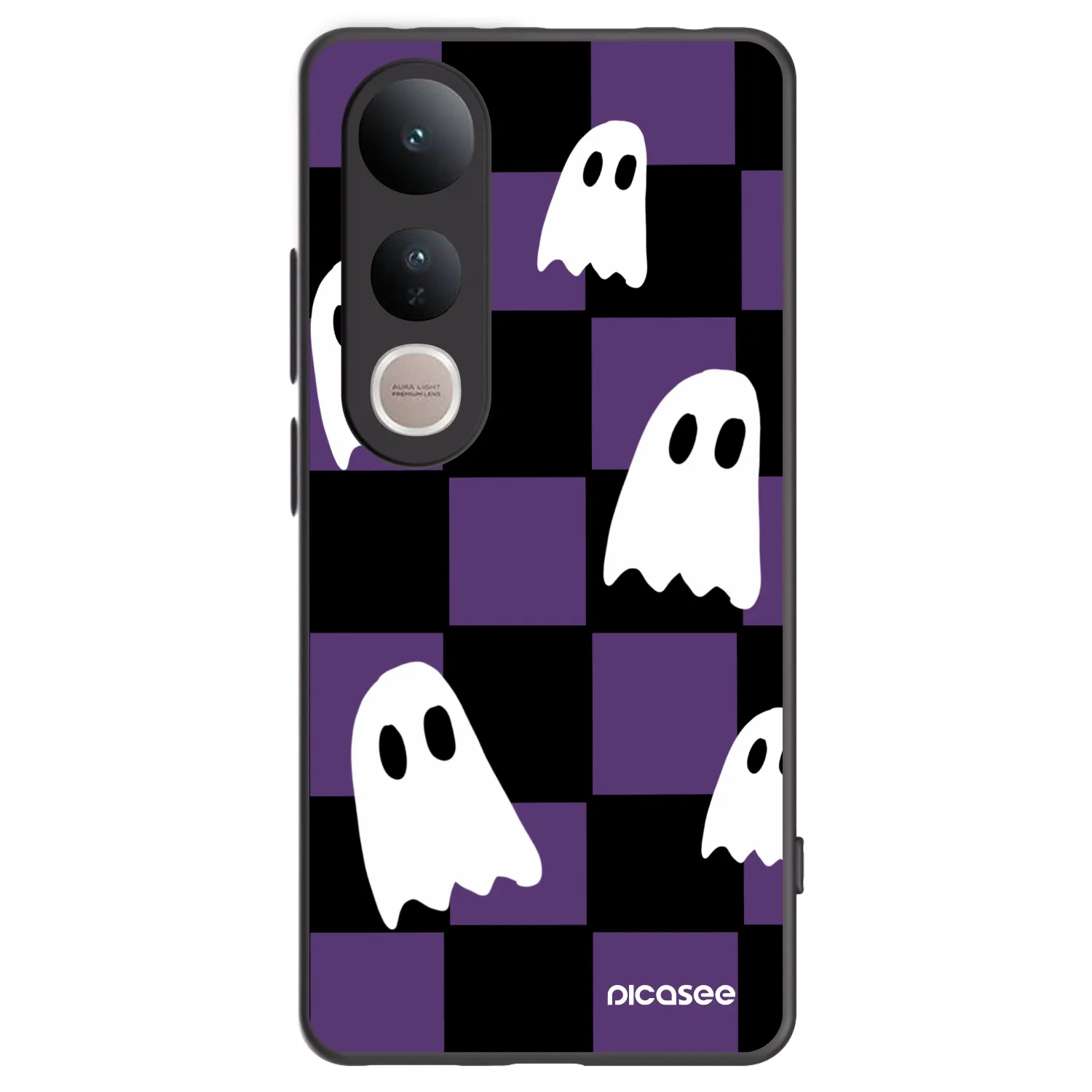 Picasee Μαύρη θήκη σιλικόνης για Vivo V50 Lite 5G - Ghosts