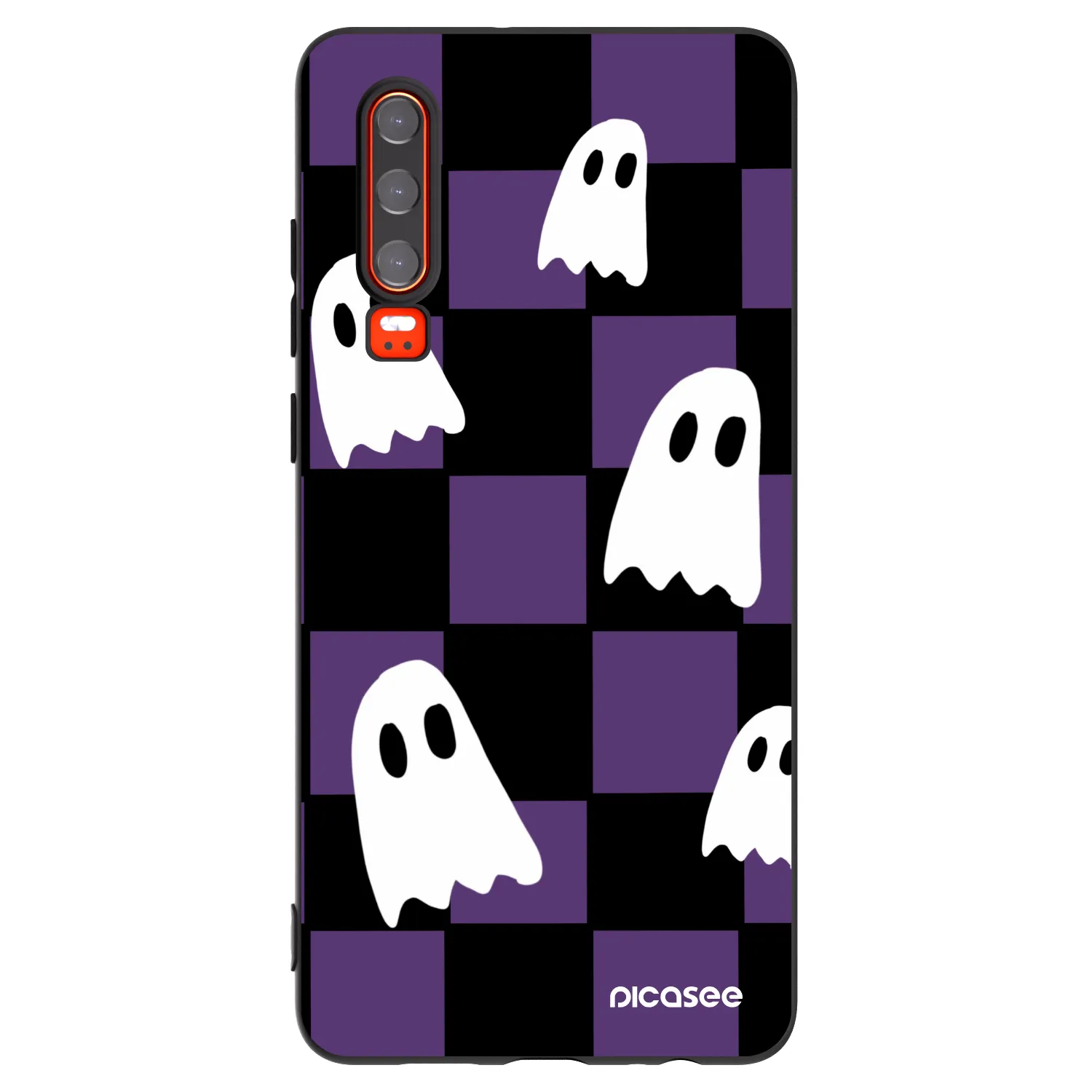 Picasee Μαύρη θήκη σιλικόνης για Huawei P30 - Ghosts