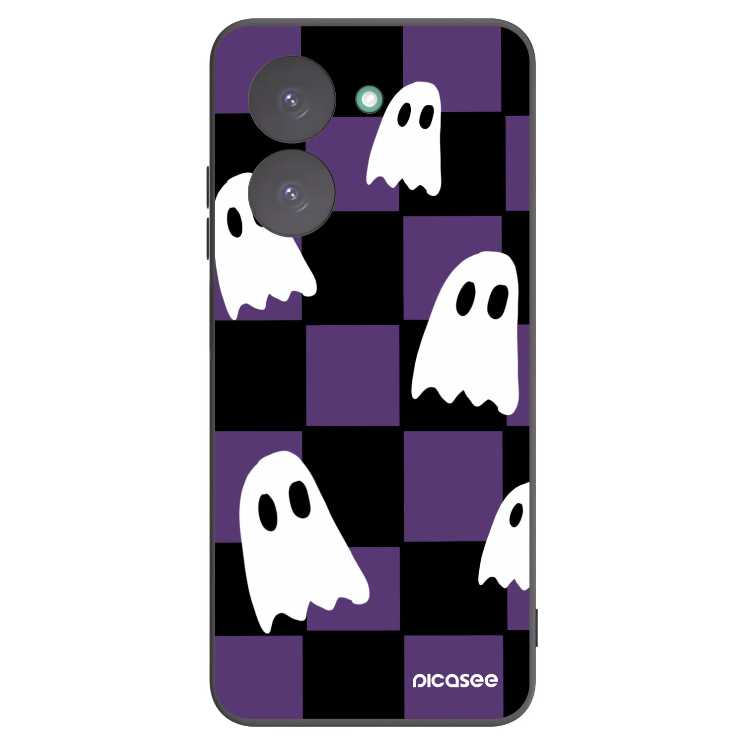 Picasee Μαύρη θήκη σιλικόνης για Xiaomi Redmi A5 - Ghosts