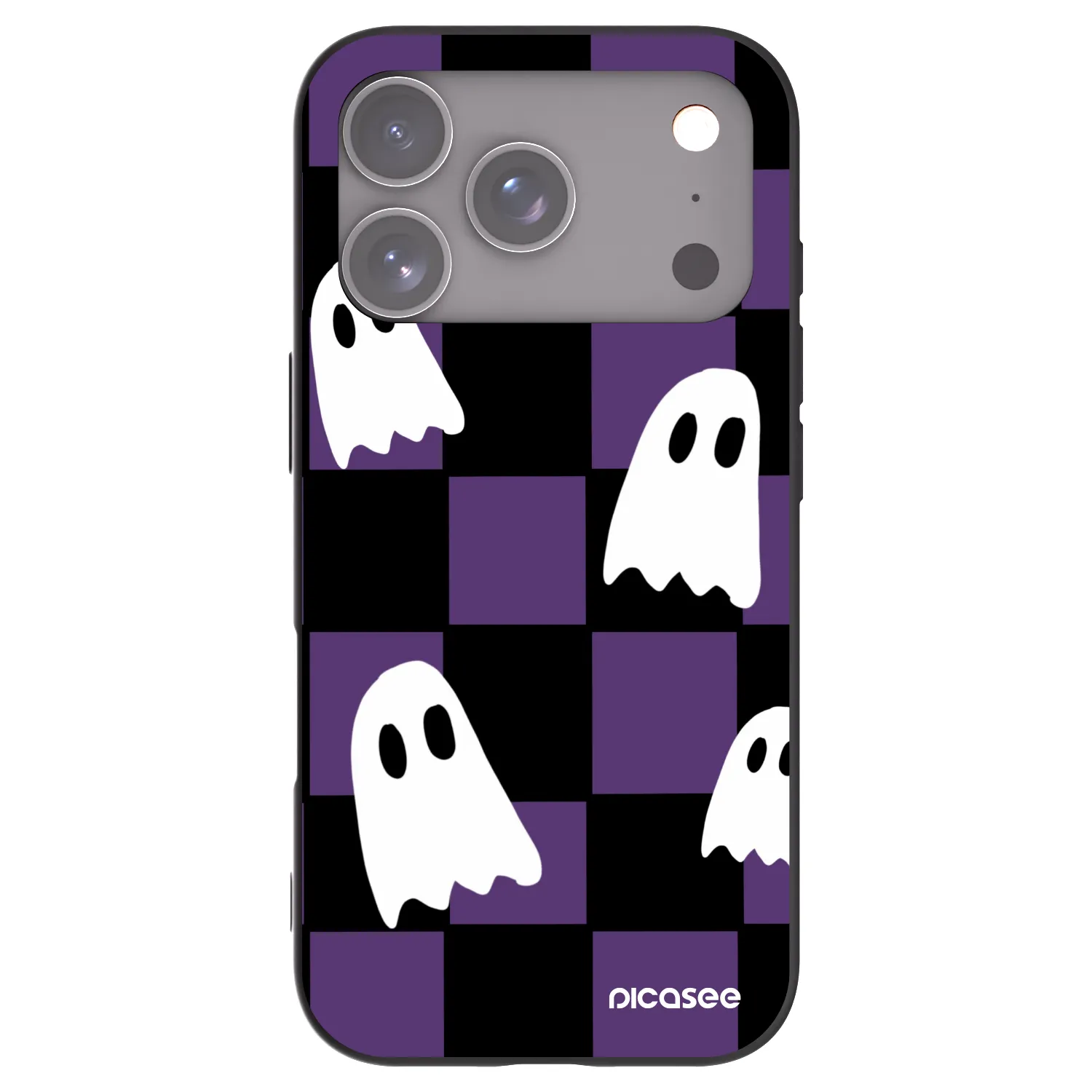 Picasee Μαύρη θήκη σιλικόνης για Apple iPhone 17 Pro - Ghosts