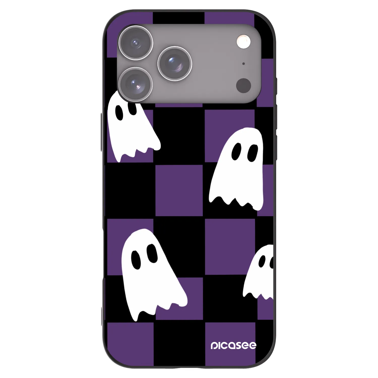 Picasee Μαύρη θήκη σιλικόνης για Apple iPhone 17 Pro Max - Ghosts