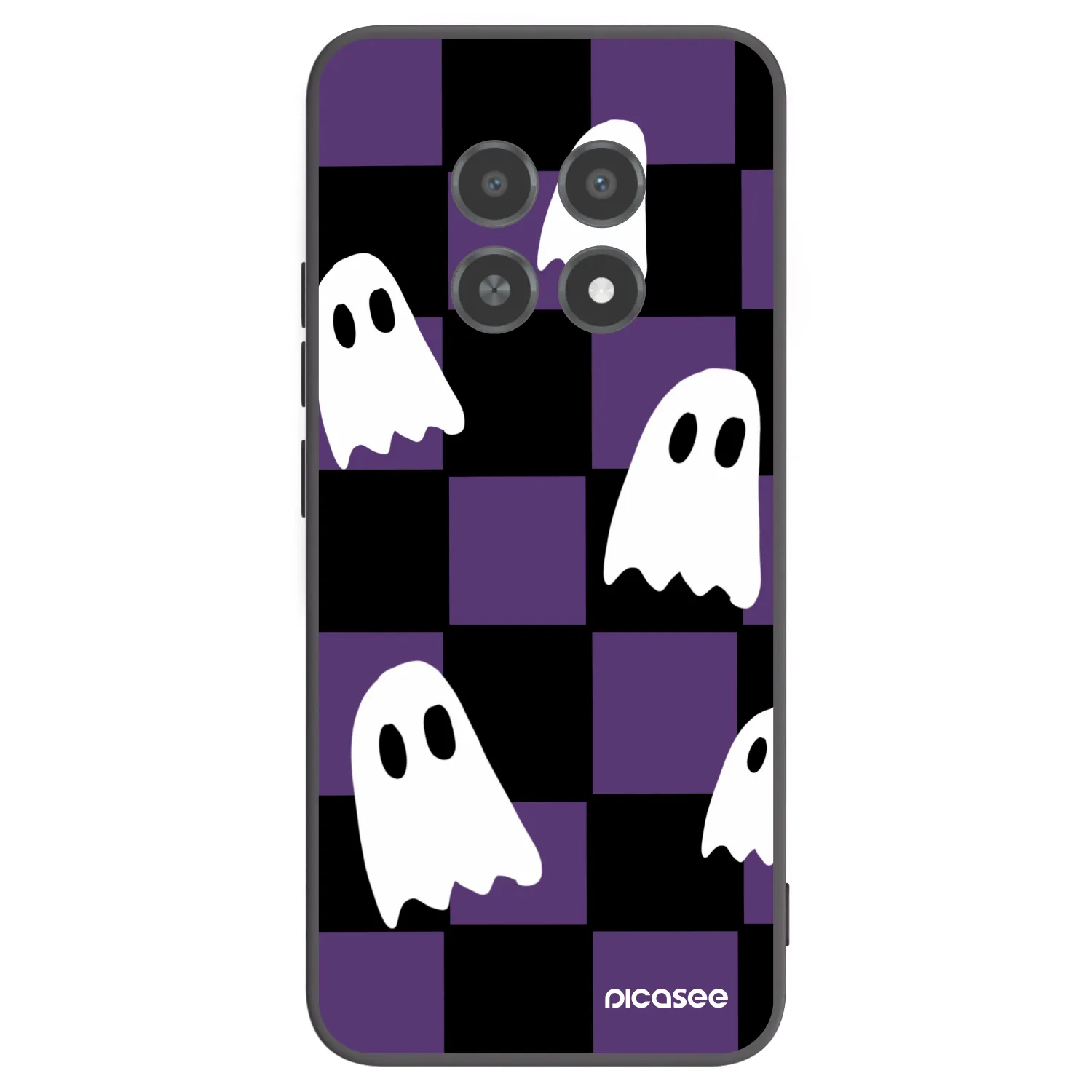 Picasee Μαύρη θήκη σιλικόνης για Realme 12X - Ghosts