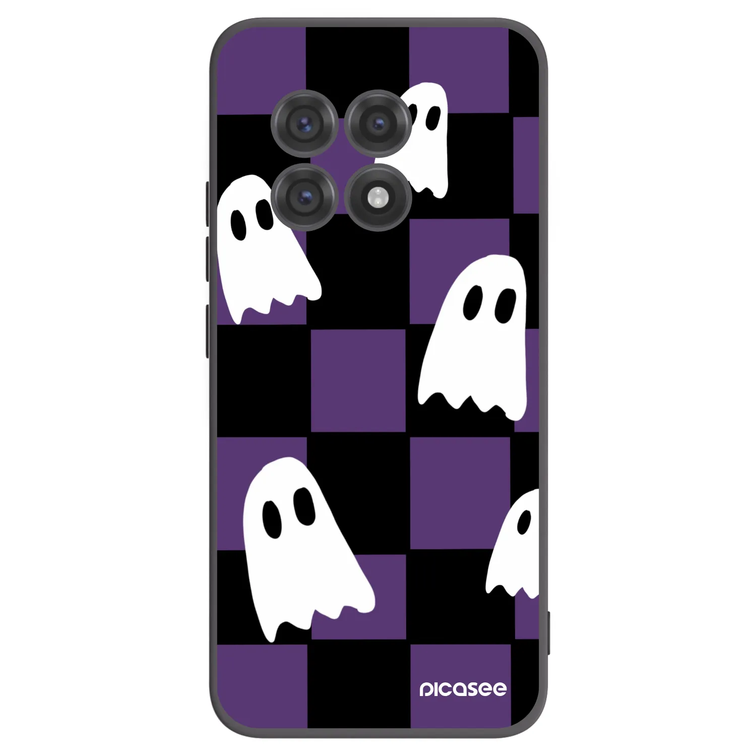 Picasee Μαύρη θήκη σιλικόνης για OnePlus 13R 5G - Ghosts