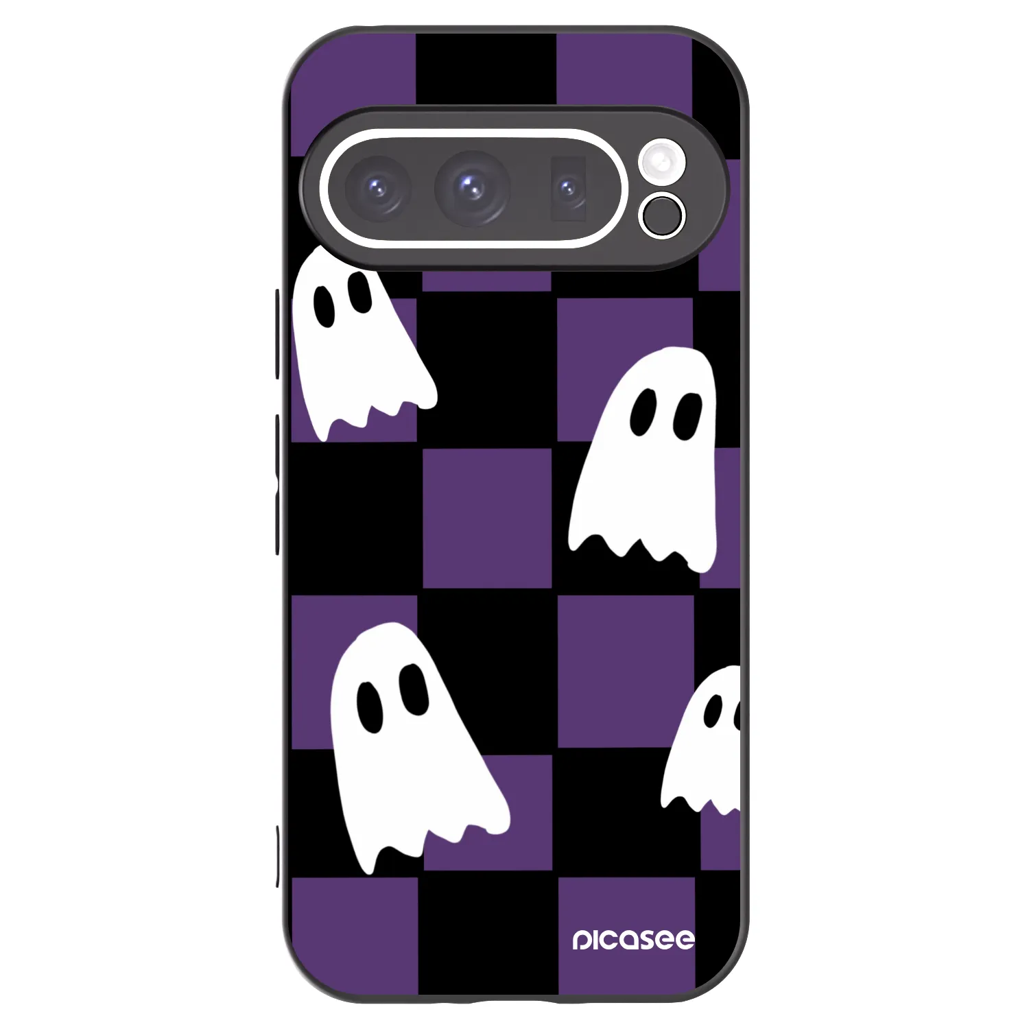 Picasee Μαύρη θήκη σιλικόνης για Google Pixel 9 Pro XL - Ghosts
