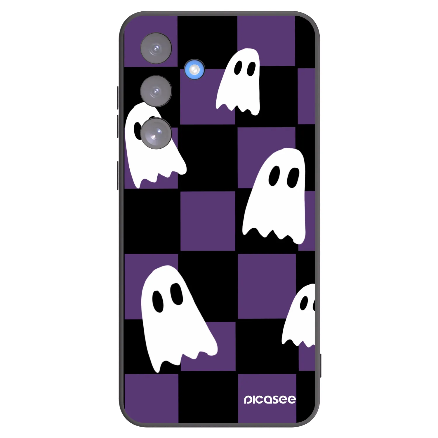 Picasee Μαύρη θήκη σιλικόνης για Samsung Galaxy S25 FE 5G - Ghosts