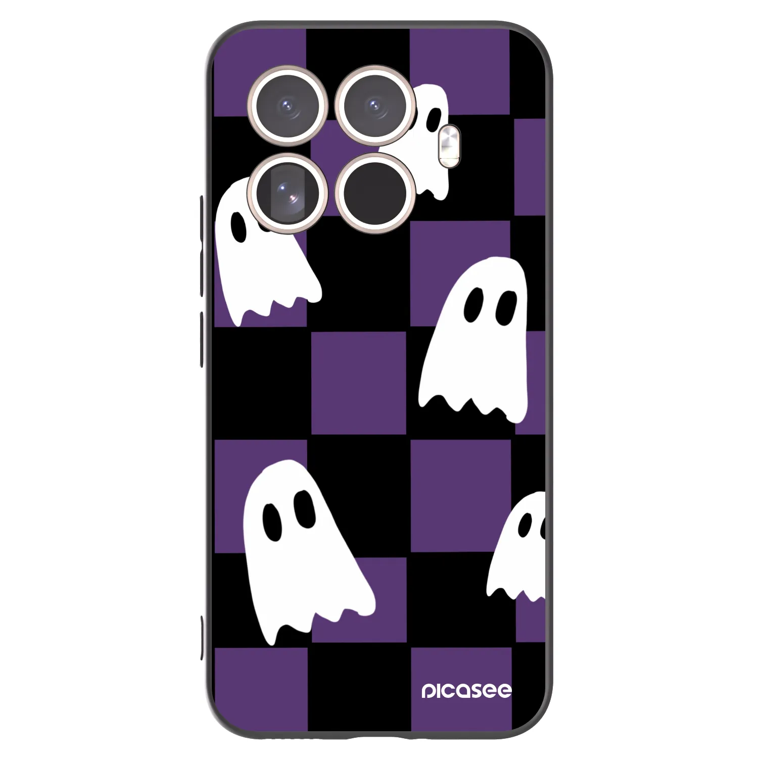 Picasee Μαύρη θήκη σιλικόνης για Xiaomi 15T Pro - Ghosts