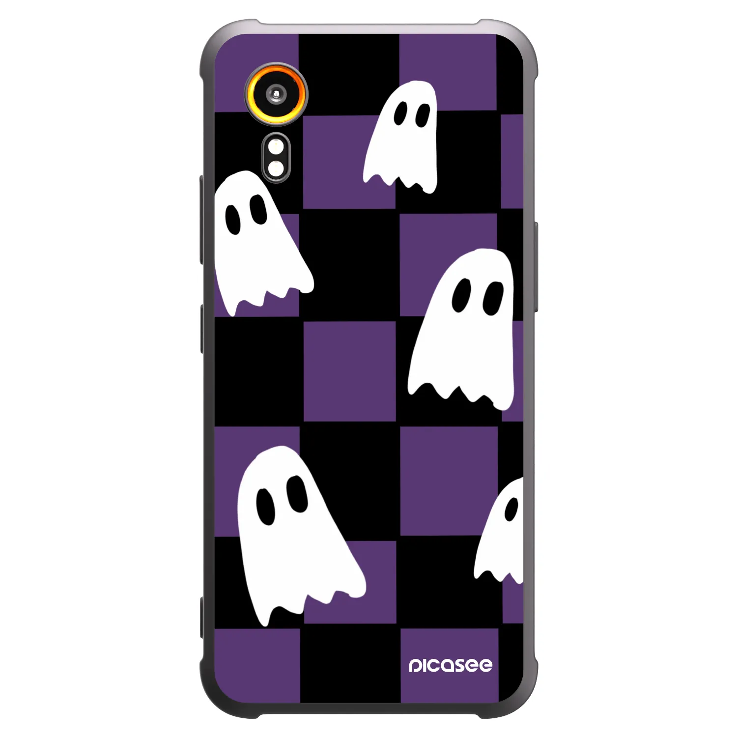 Picasee Μαύρη θήκη σιλικόνης για Samsung Galaxy XCover 7 - Ghosts