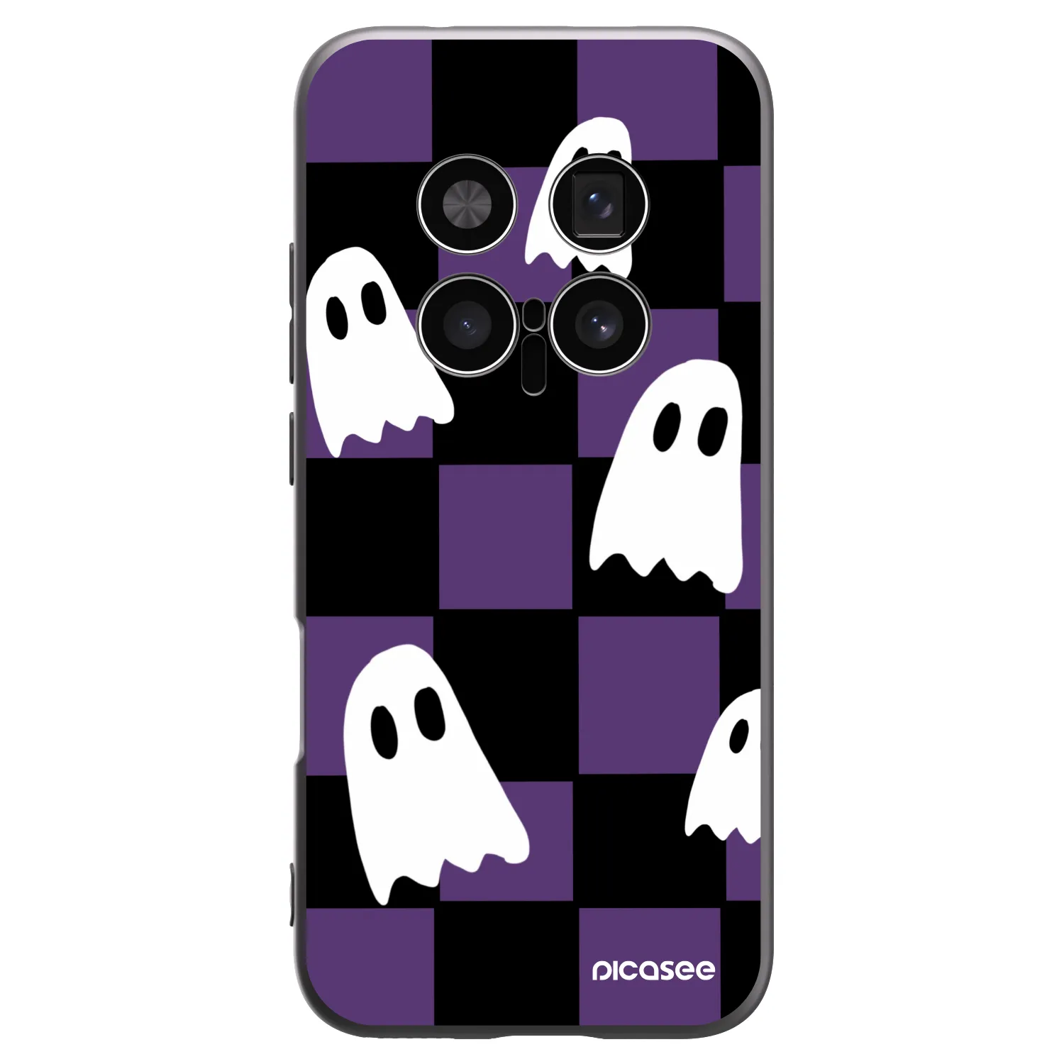 Picasee Μαύρη θήκη σιλικόνης για Honor Magic8 Pro 5G - Ghosts