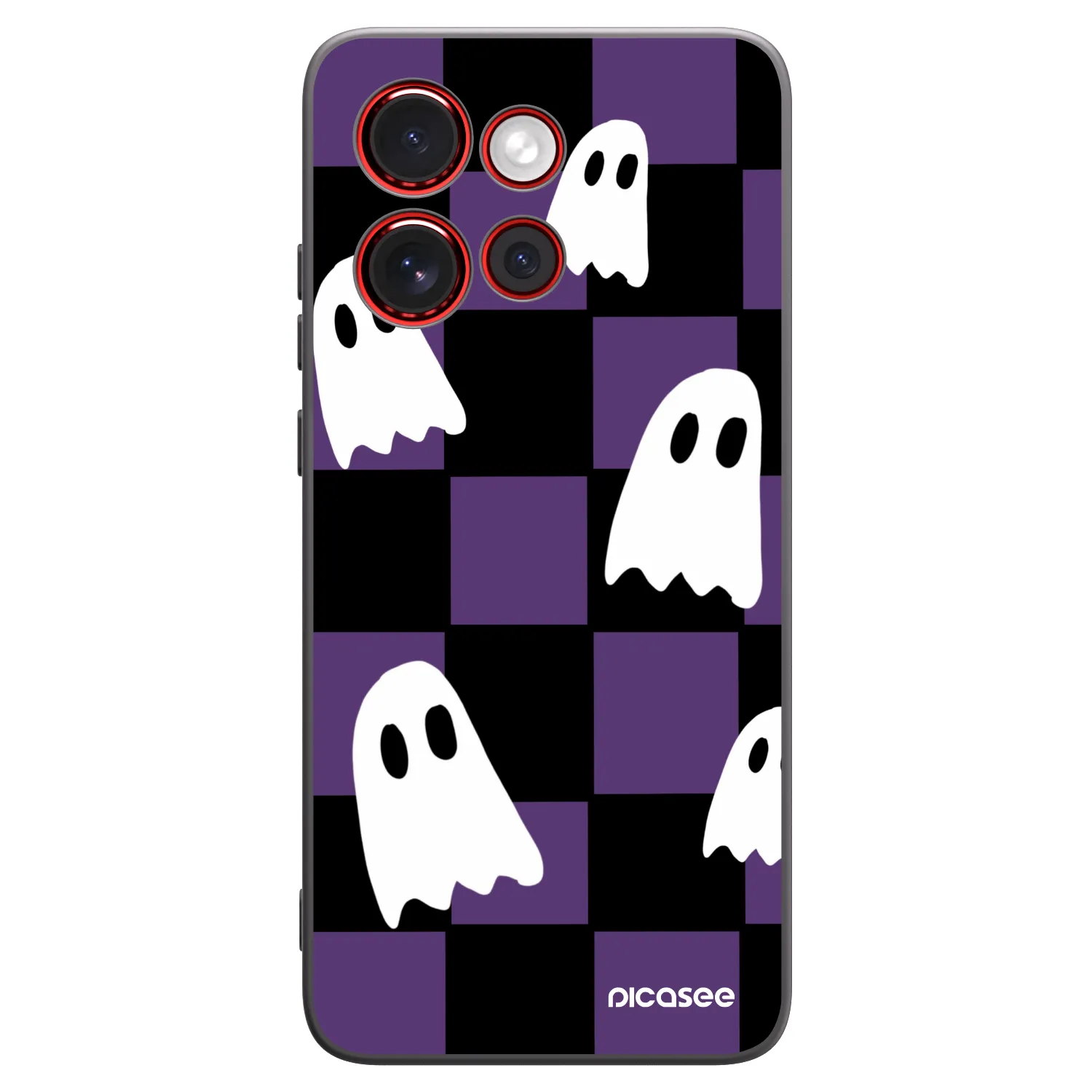 Picasee Μαύρη θήκη σιλικόνης για Motorola Edge 60 Neo 5G - Ghosts