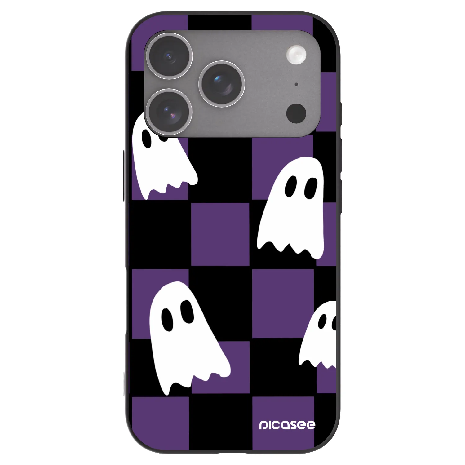 Picasee Μαύρη θήκη σιλικόνης για Apple iPhone 18 Pro - Ghosts