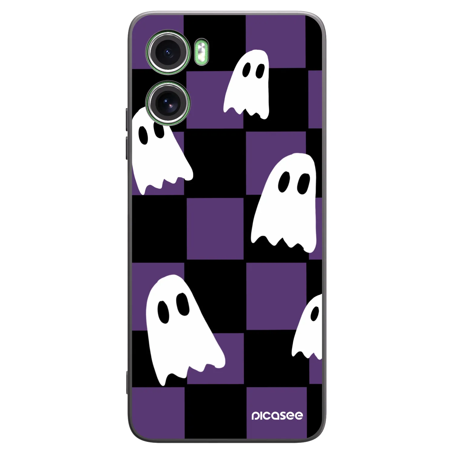 Picasee Μαύρη θήκη σιλικόνης για Motorola Moto G06 - Ghosts