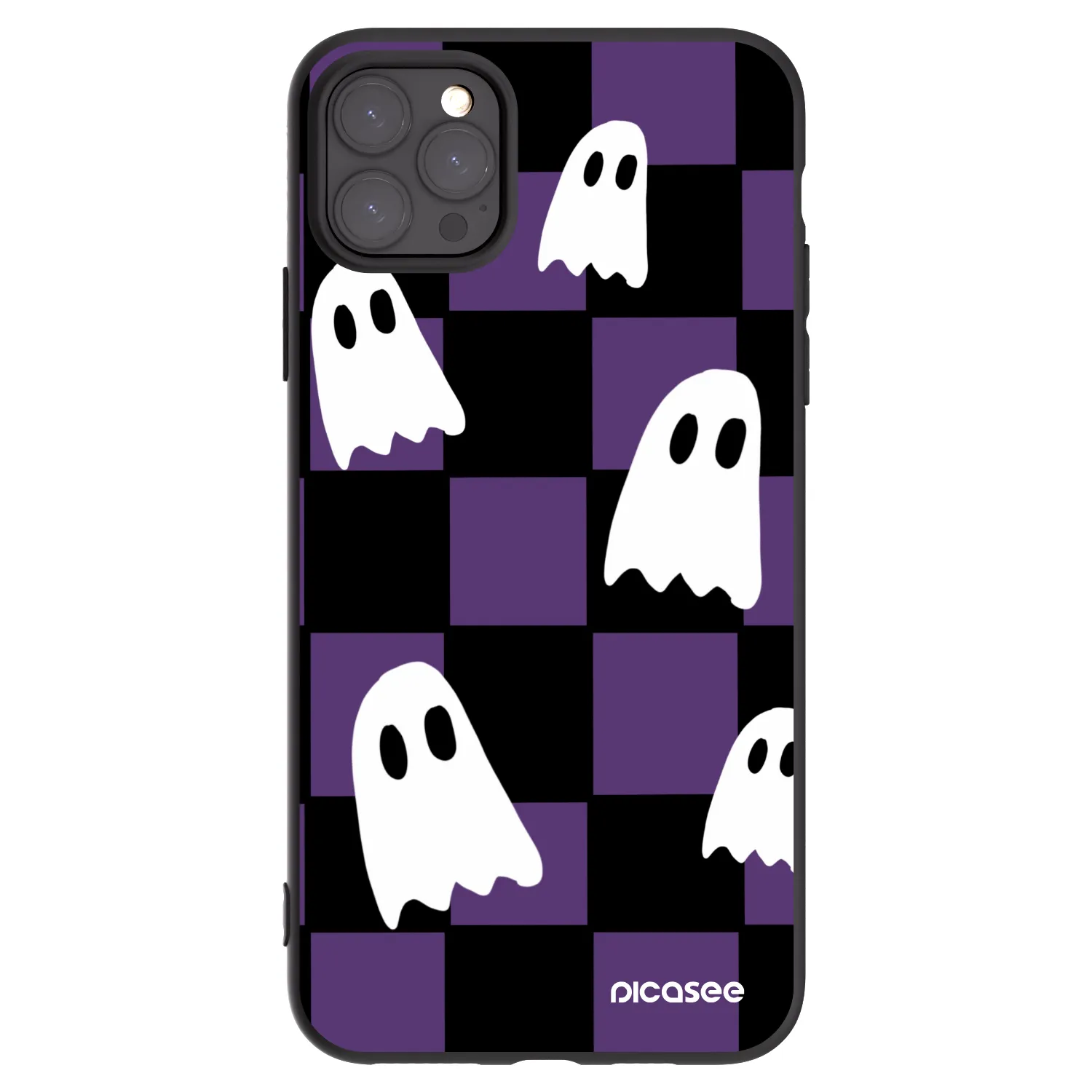 Picasee Μαύρη θήκη σιλικόνης για Apple iPhone 11 Pro Max - Ghosts