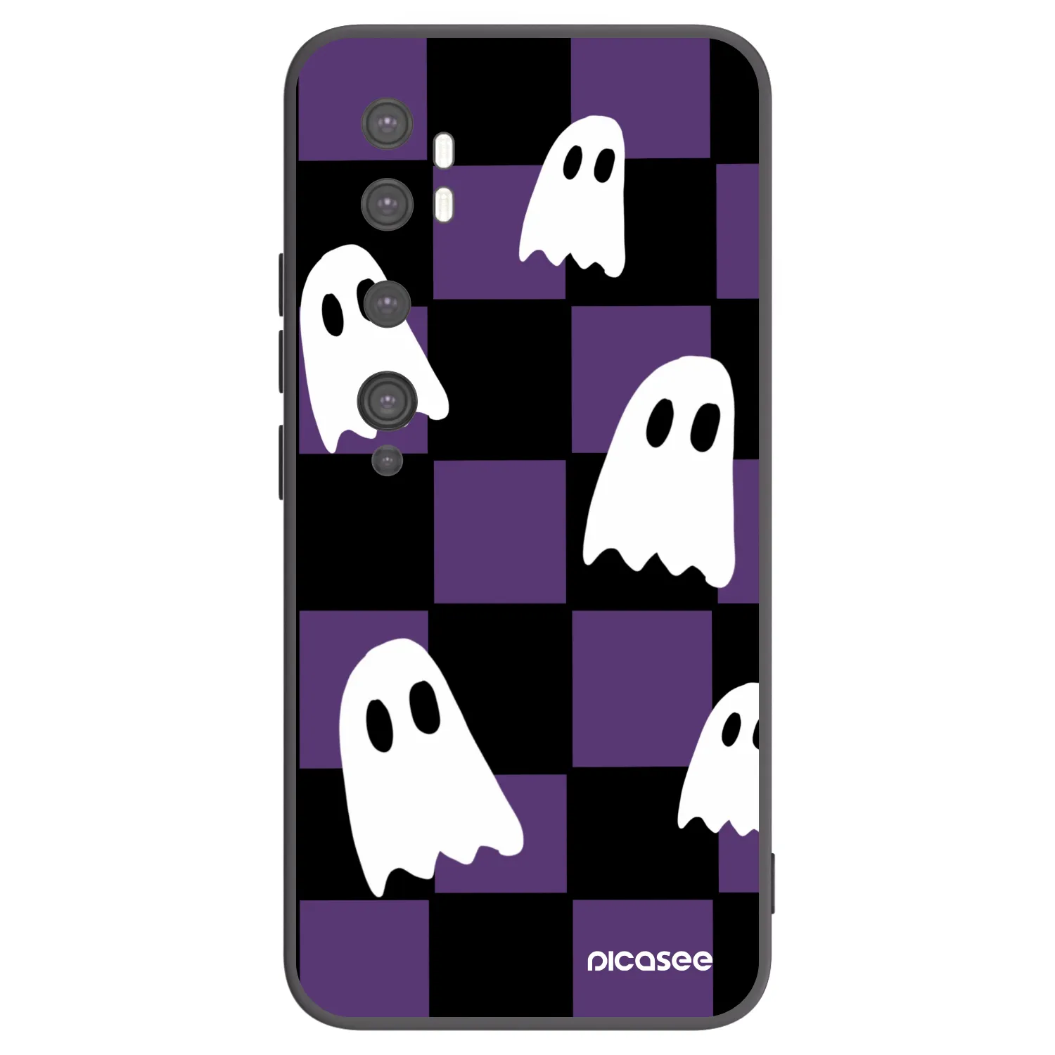 Picasee Μαύρη θήκη σιλικόνης για Xiaomi Mi Note 10 (Pro) - Ghosts