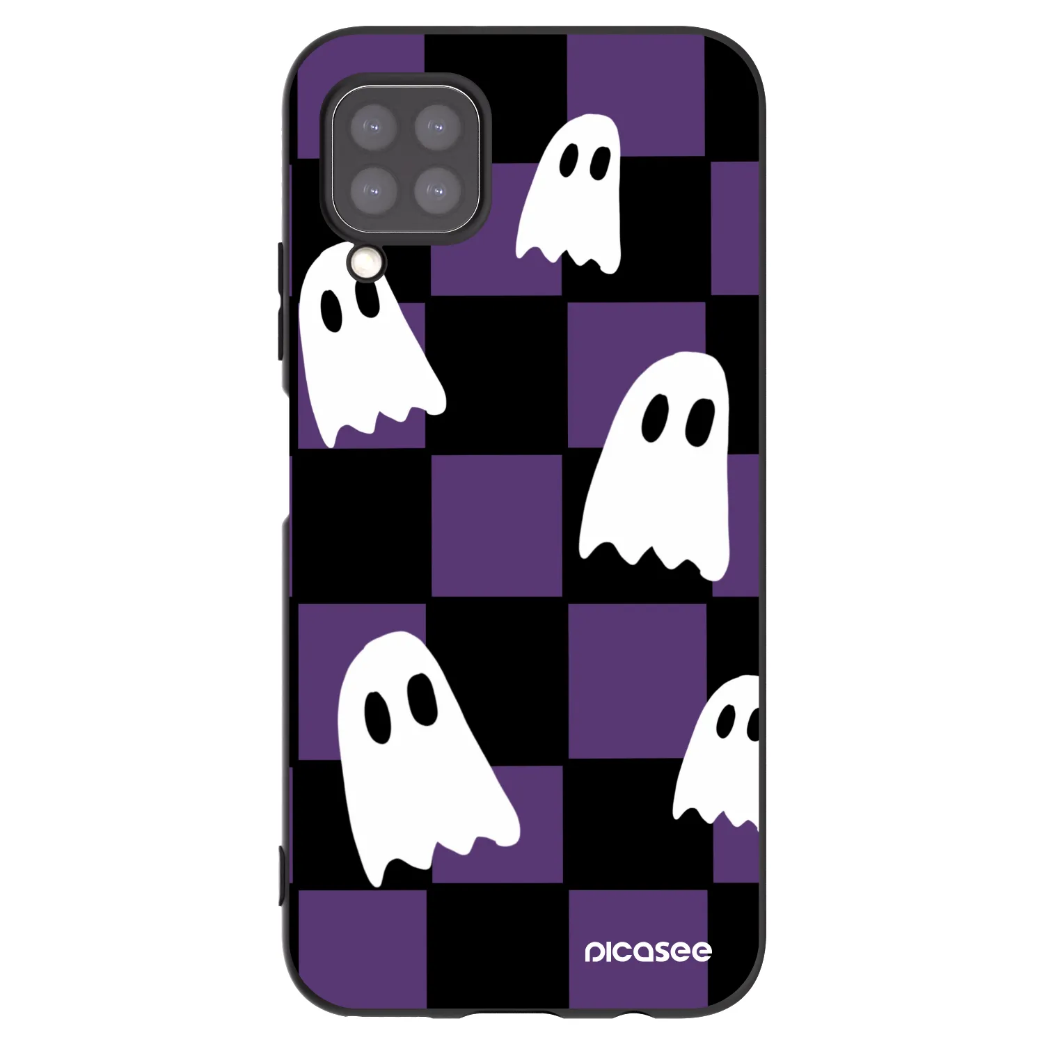Picasee Μαύρη θήκη σιλικόνης για Huawei P40 Lite - Ghosts