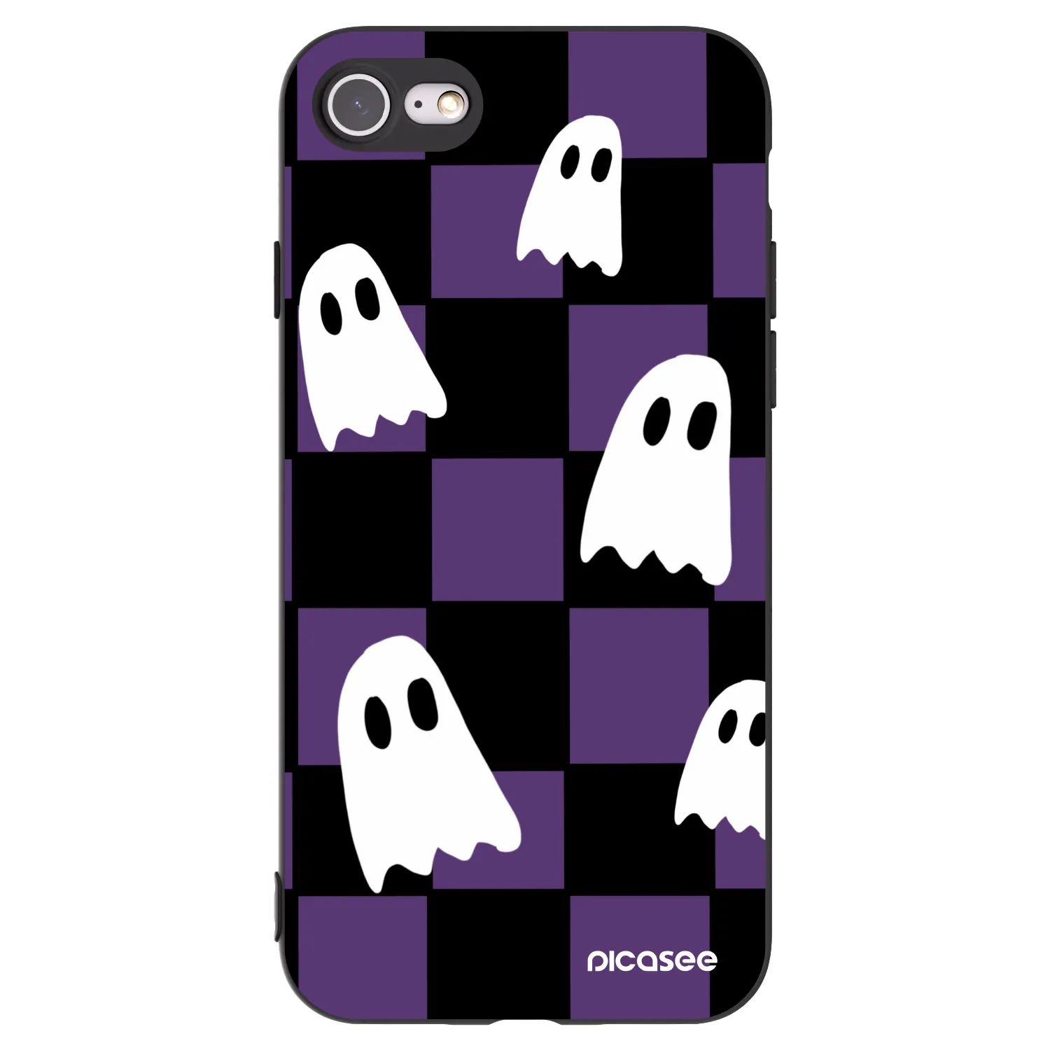 Picasee Μαύρη θήκη σιλικόνης για Apple iPhone SE 2020 - Ghosts