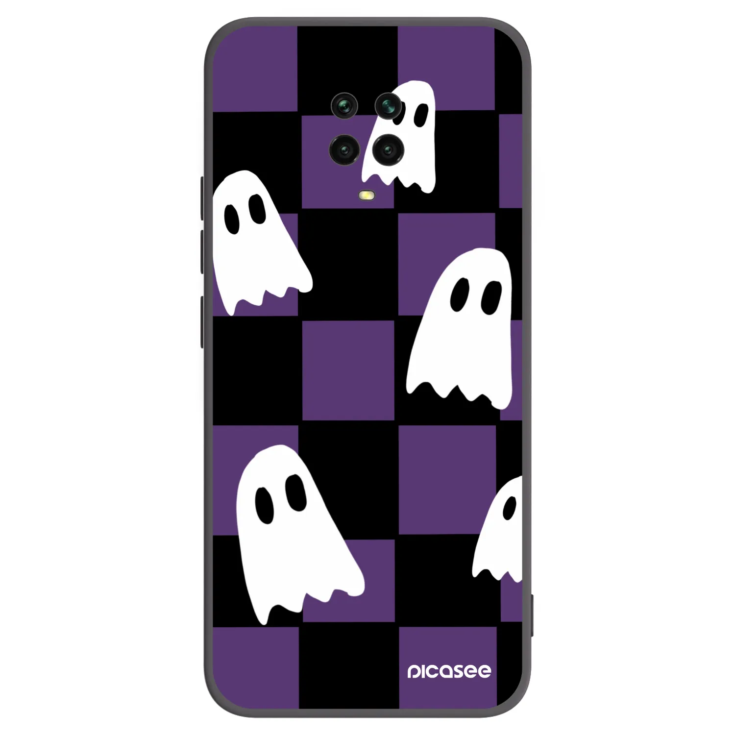 Picasee Μαύρη θήκη σιλικόνης για Xiaomi Redmi Note 9 Pro - Ghosts