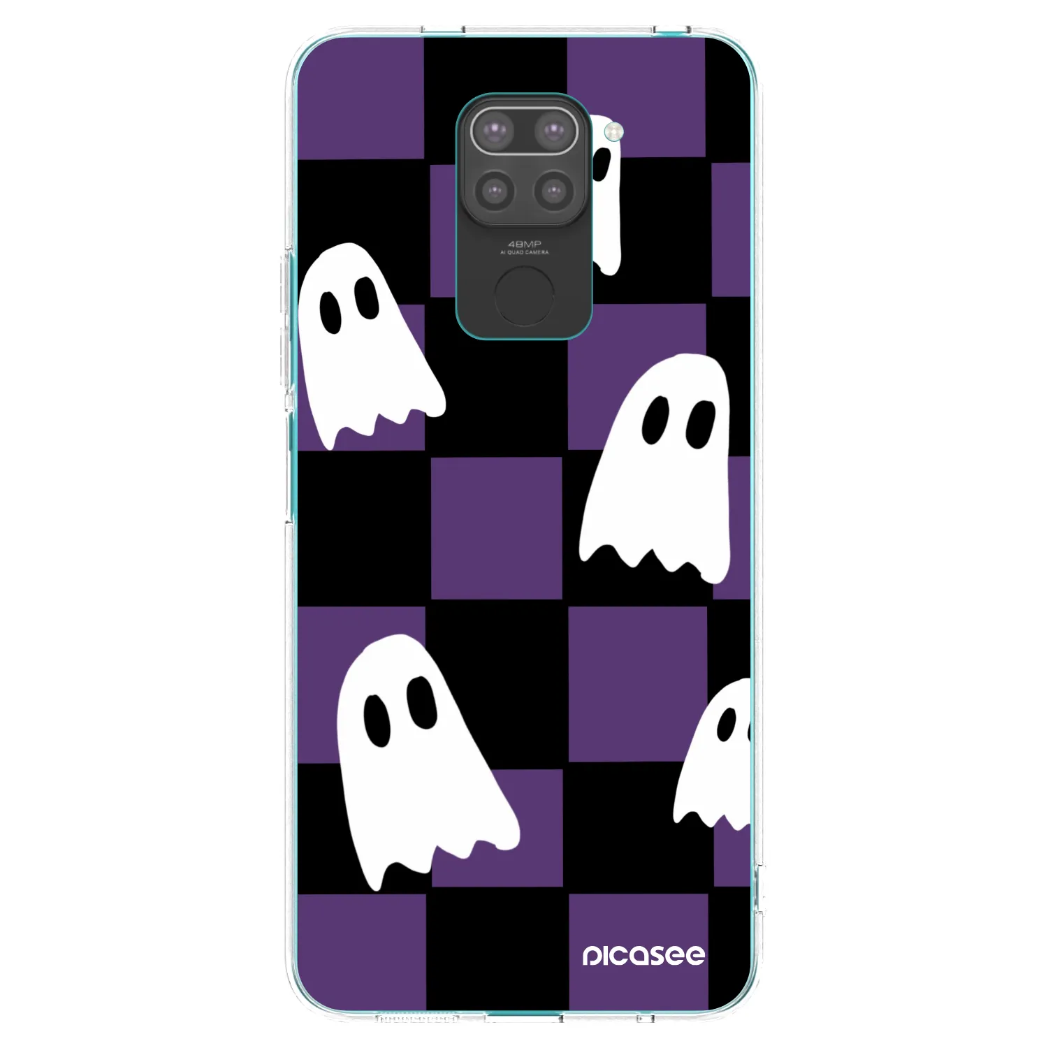 Picasee Μαύρη θήκη σιλικόνης για Xiaomi Redmi Note 9 - Ghosts