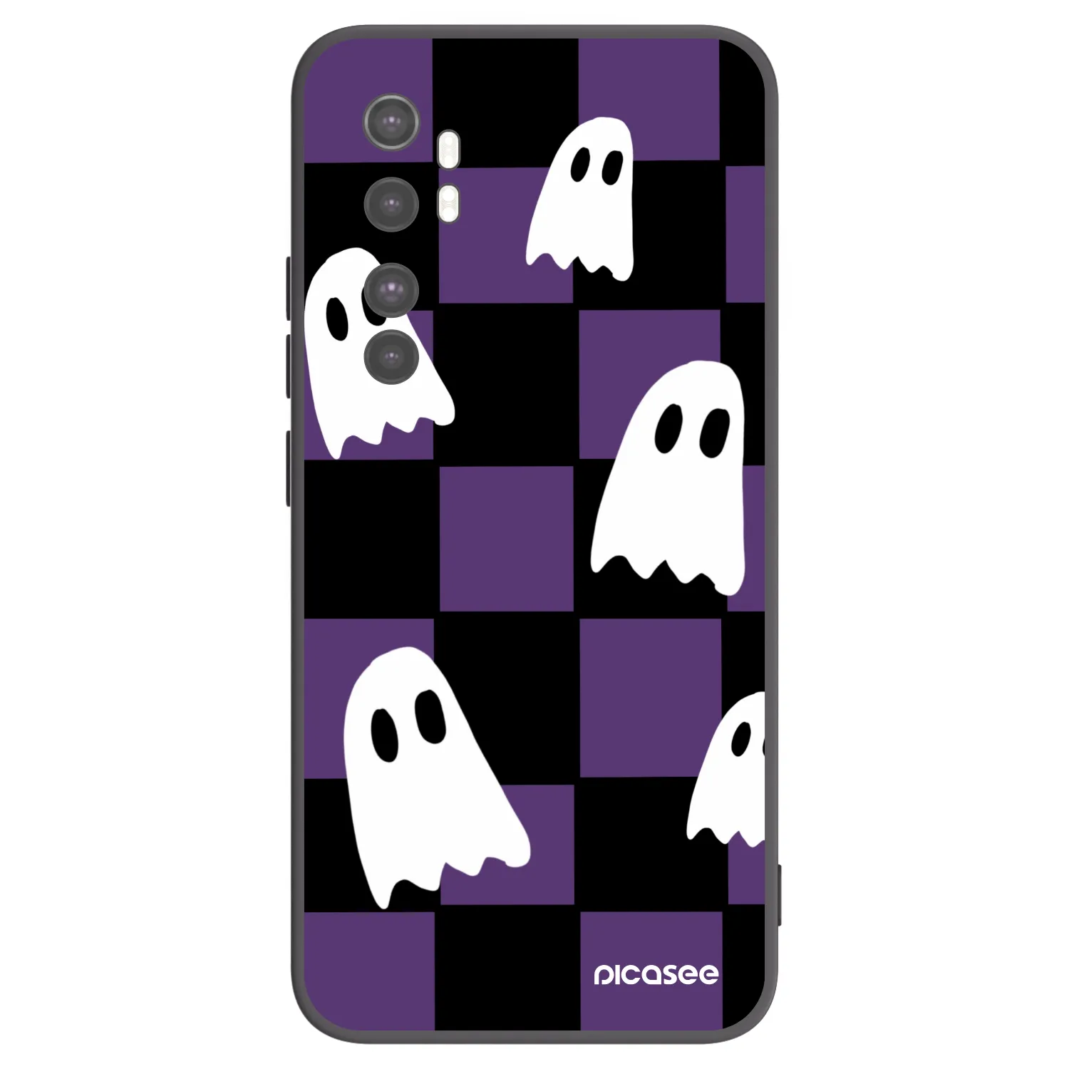 Picasee Μαύρη θήκη σιλικόνης για Xiaomi Mi Note 10 Lite - Ghosts