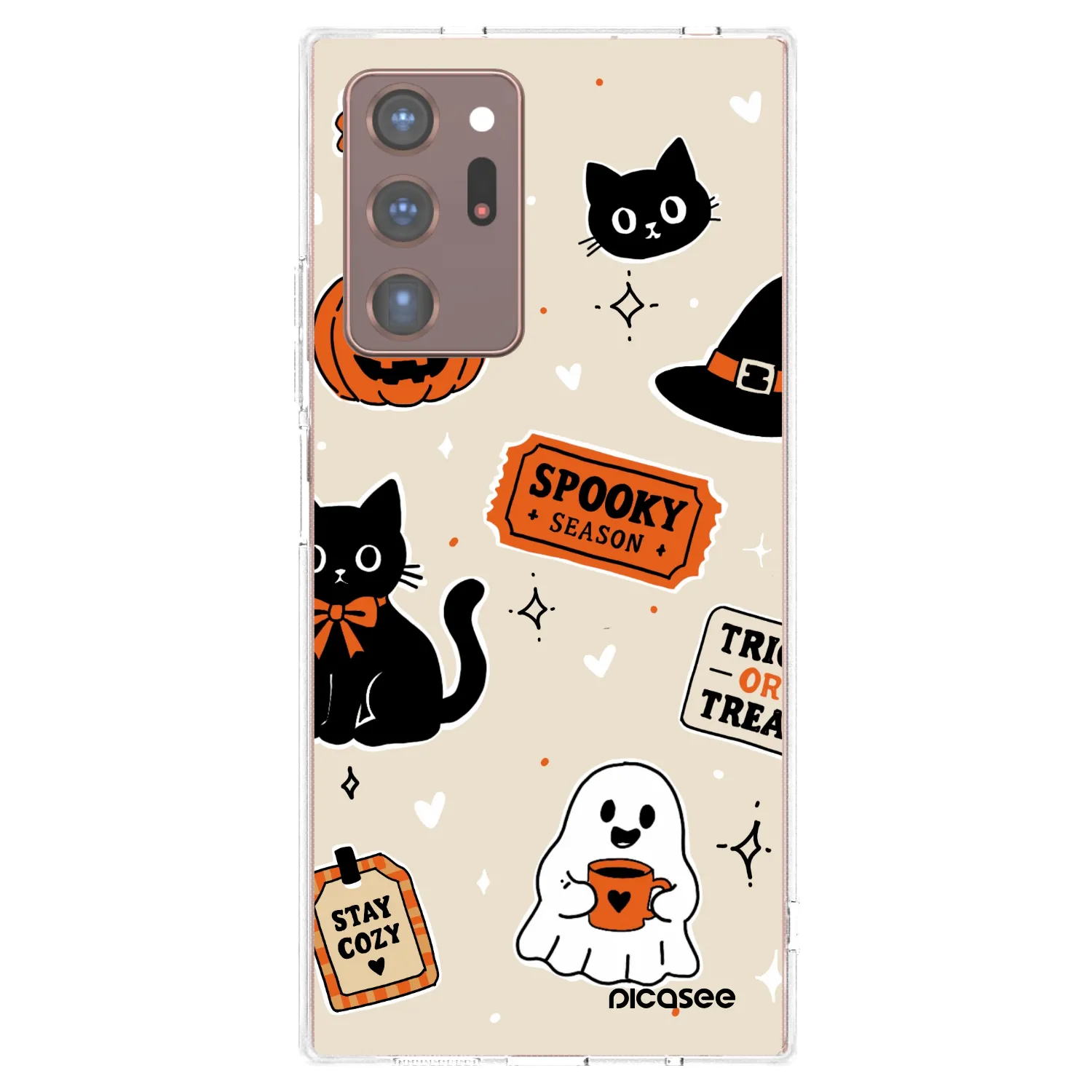 Picasee διαφανής θήκη σιλικόνης Samsung Galaxy Note 20 Ultra - Halloween stickers