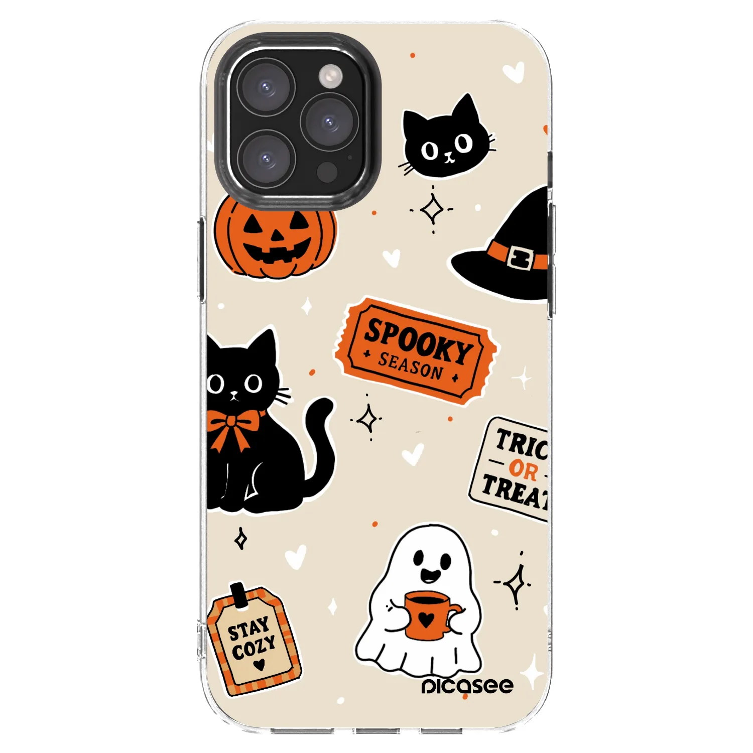 Picasee διαφανής θήκη σιλικόνης Apple iPhone 12 Pro Max - Halloween stickers