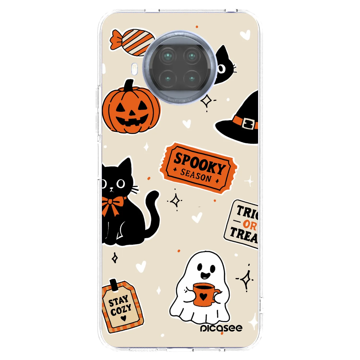 Picasee διαφανής θήκη σιλικόνης Xiaomi Mi 10T Lite - Halloween stickers