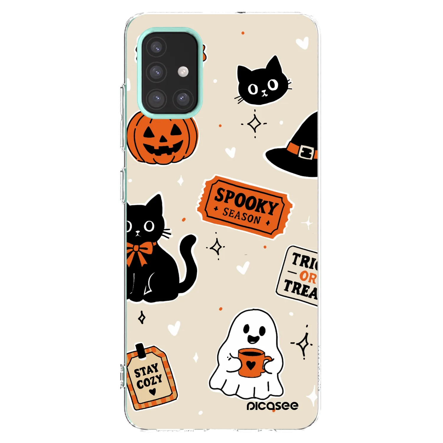Picasee διαφανής θήκη σιλικόνης Samsung Galaxy M31s - Halloween stickers