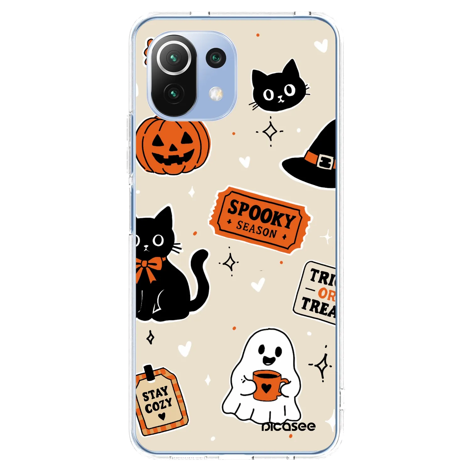 Picasee διαφανής θήκη σιλικόνης Xiaomi Mi 11 Lite - Halloween stickers