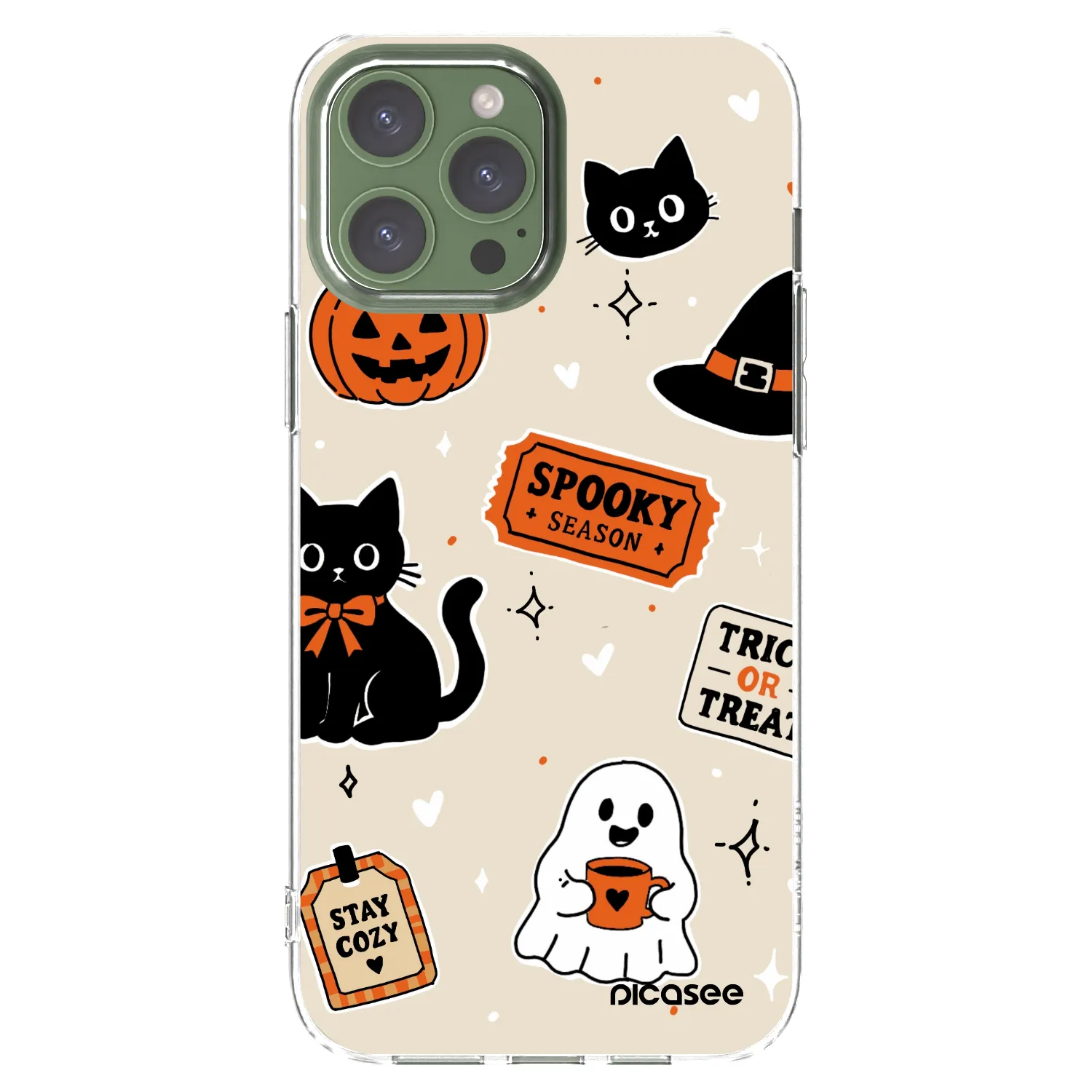 Picasee διαφανής θήκη σιλικόνης Apple iPhone 13 Pro Max - Halloween stickers