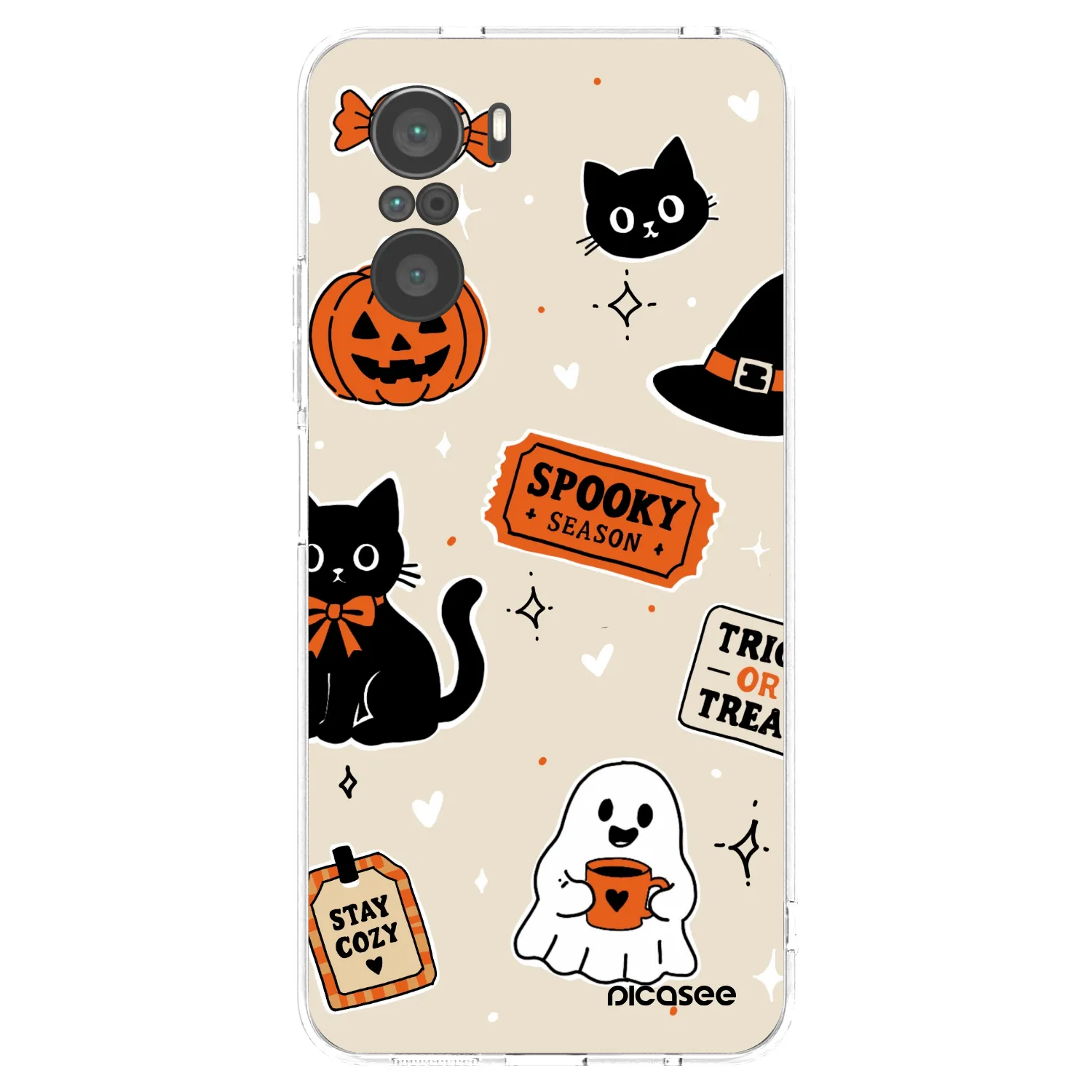 Picasee διαφανής θήκη σιλικόνης Xiaomi Poco F3 - Halloween stickers