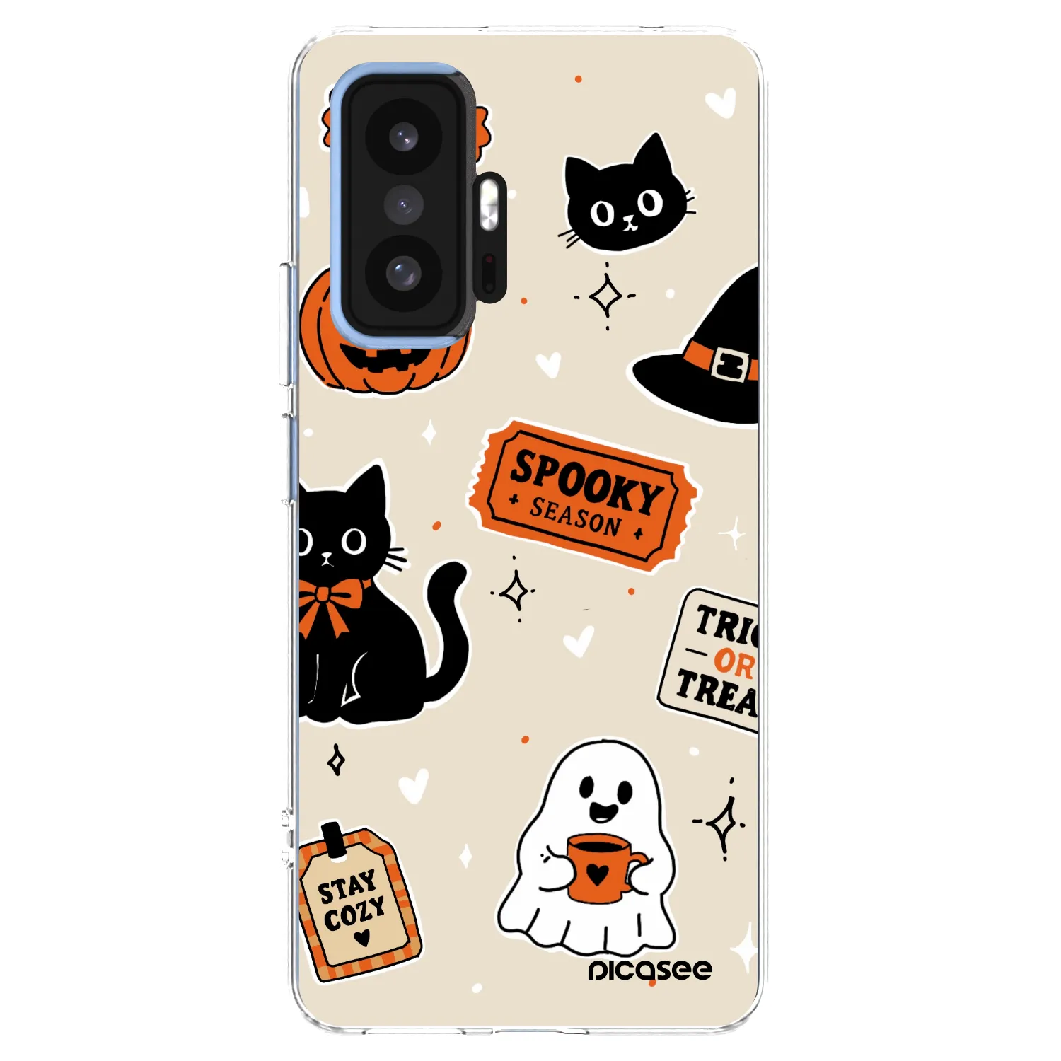 Picasee διαφανής θήκη σιλικόνης Xiaomi 11T - Halloween stickers