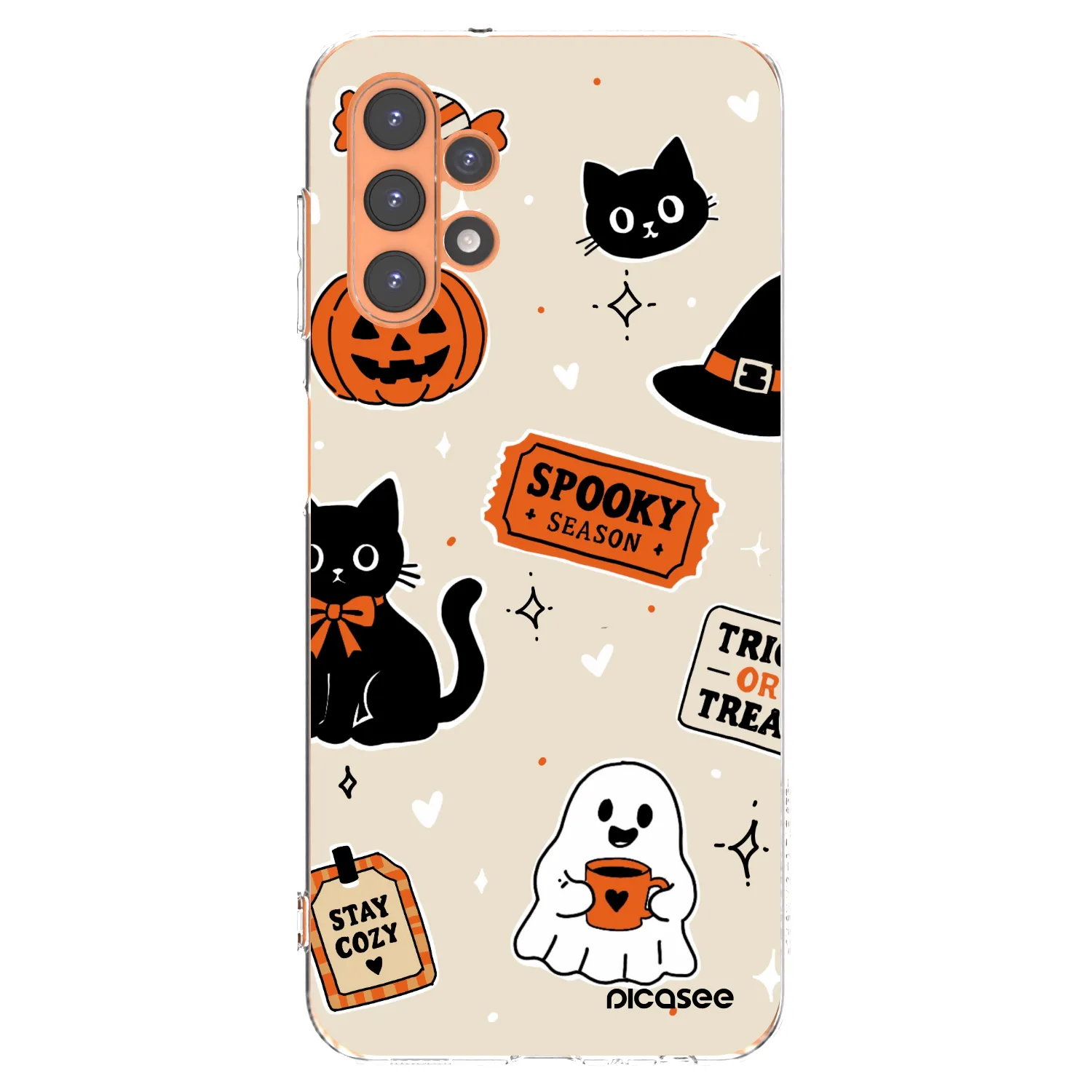 Picasee διαφανής θήκη σιλικόνης Samsung Galaxy A13 4G A135 - Halloween stickers