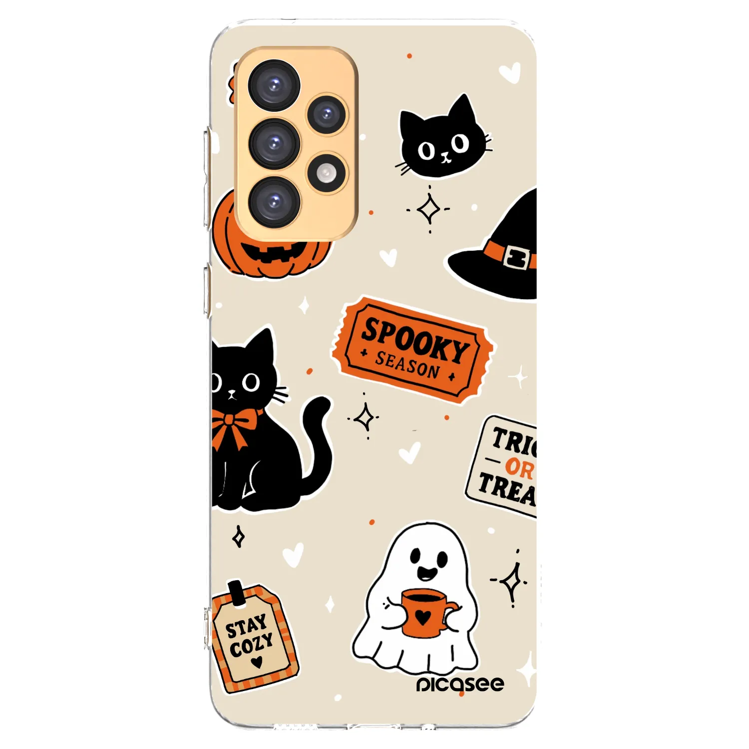 Picasee διαφανής θήκη σιλικόνης Samsung Galaxy A33 5G A336 - Halloween stickers