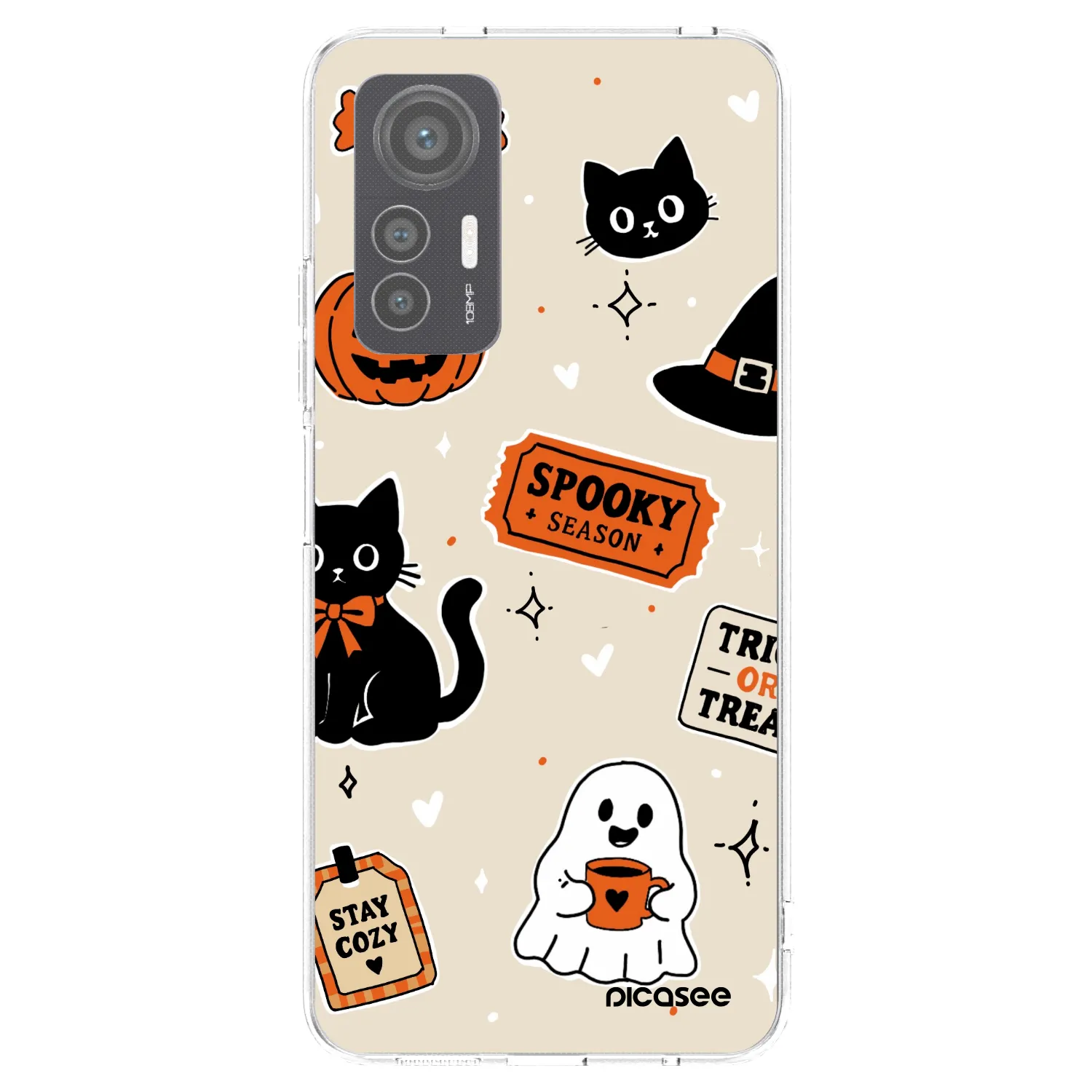 Picasee διαφανής θήκη σιλικόνης Xiaomi 12 Lite - Halloween stickers