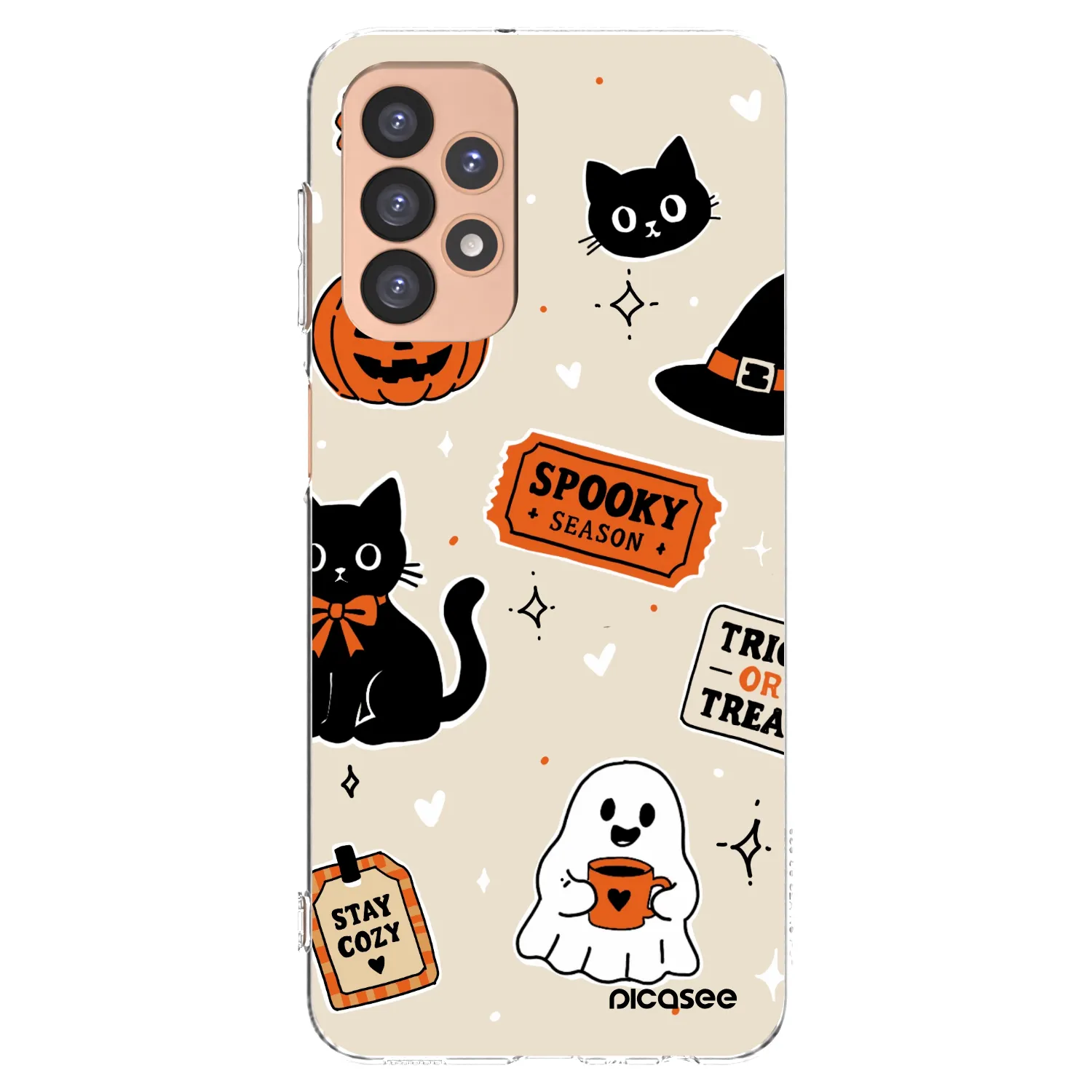 Picasee διαφανής θήκη σιλικόνης Samsung Galaxy A23 A236B 5G - Halloween stickers