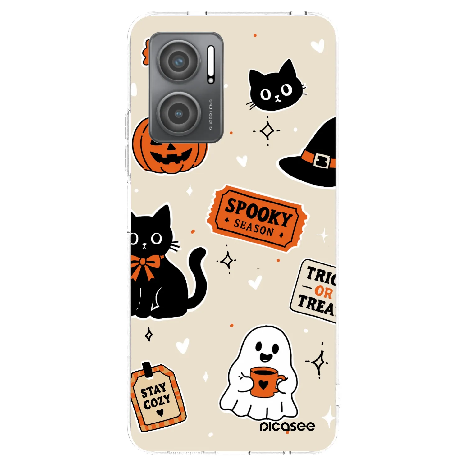 Picasee διαφανής θήκη σιλικόνης Xiaomi Redmi 10 5G - Halloween stickers